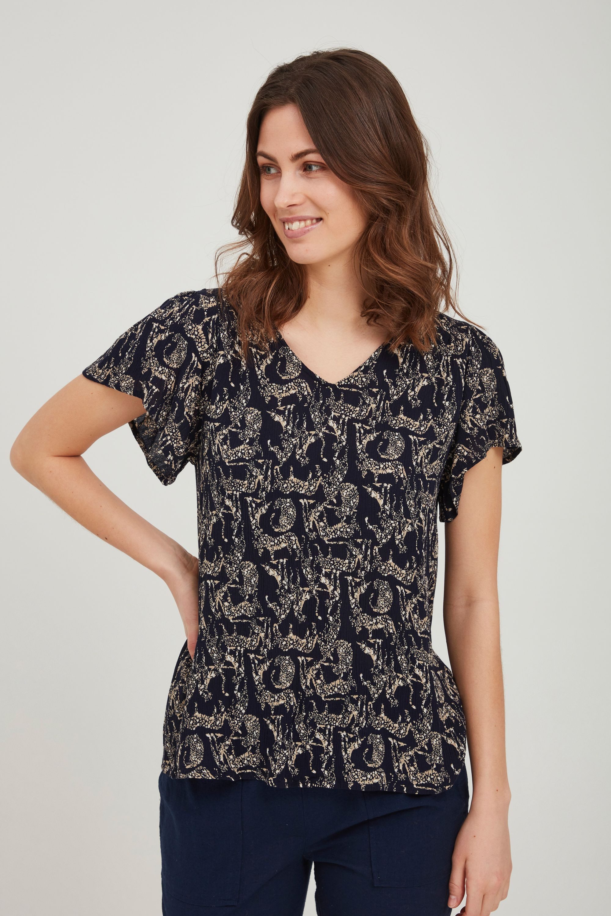 Kurzarmbluse FRALCRINKLE 4 Blouse - 20609296