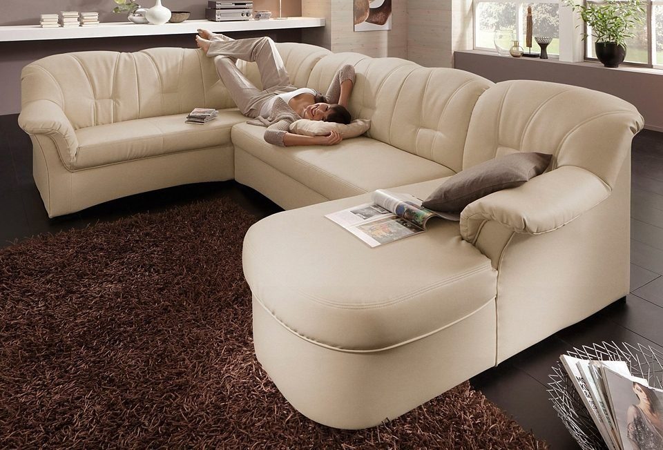 DOMO collection Wohnlandschaft "Papenburg, zeitlose Rückensteppung, elegant günstig online kaufen