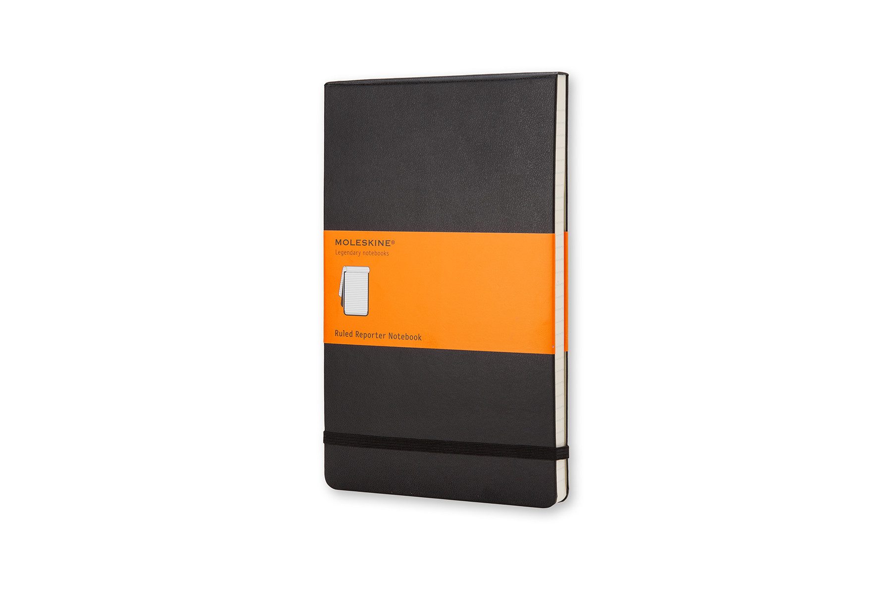 MOLESKINE Notizbuch, Classic Reporter P/A6 (9x14) mit festem Einband - 70g-Papier - Schwarz