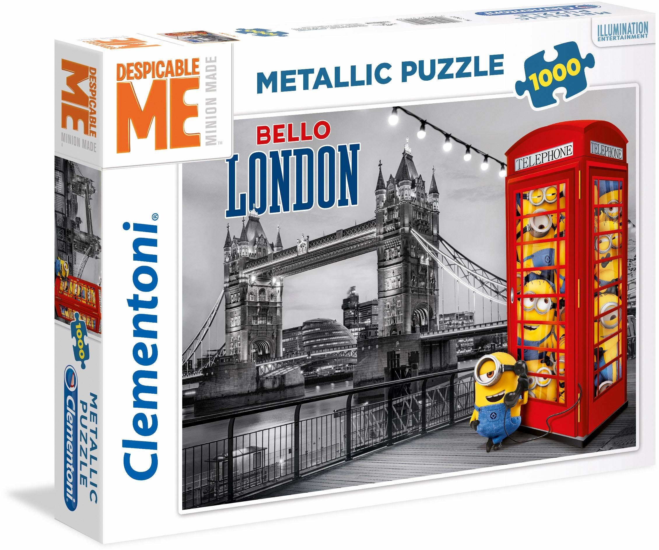 Clementoni Puzzle, 1000 Teile, »Metallic Minions Bello London« online kaufen OTTO