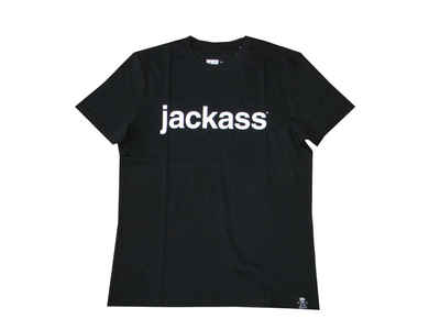 jackass T-Shirt Jackass,T-Shirt, "Wording", Schwarz, Herren (Stück, 1-tlg., Stück) mit Frontprint