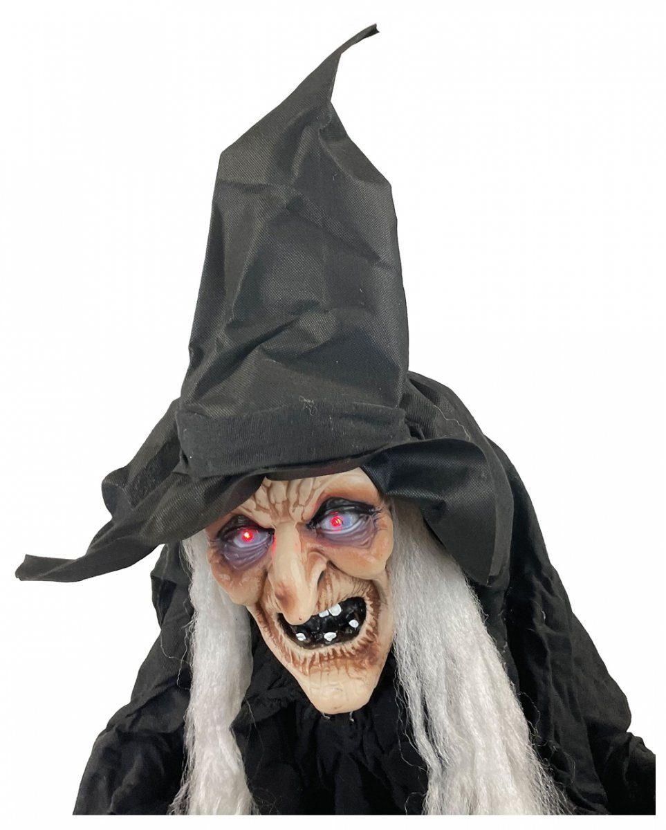 & Halloween Horror-Shop Sound Figur Hexe Bewegung, Dekofigur Agatha mit