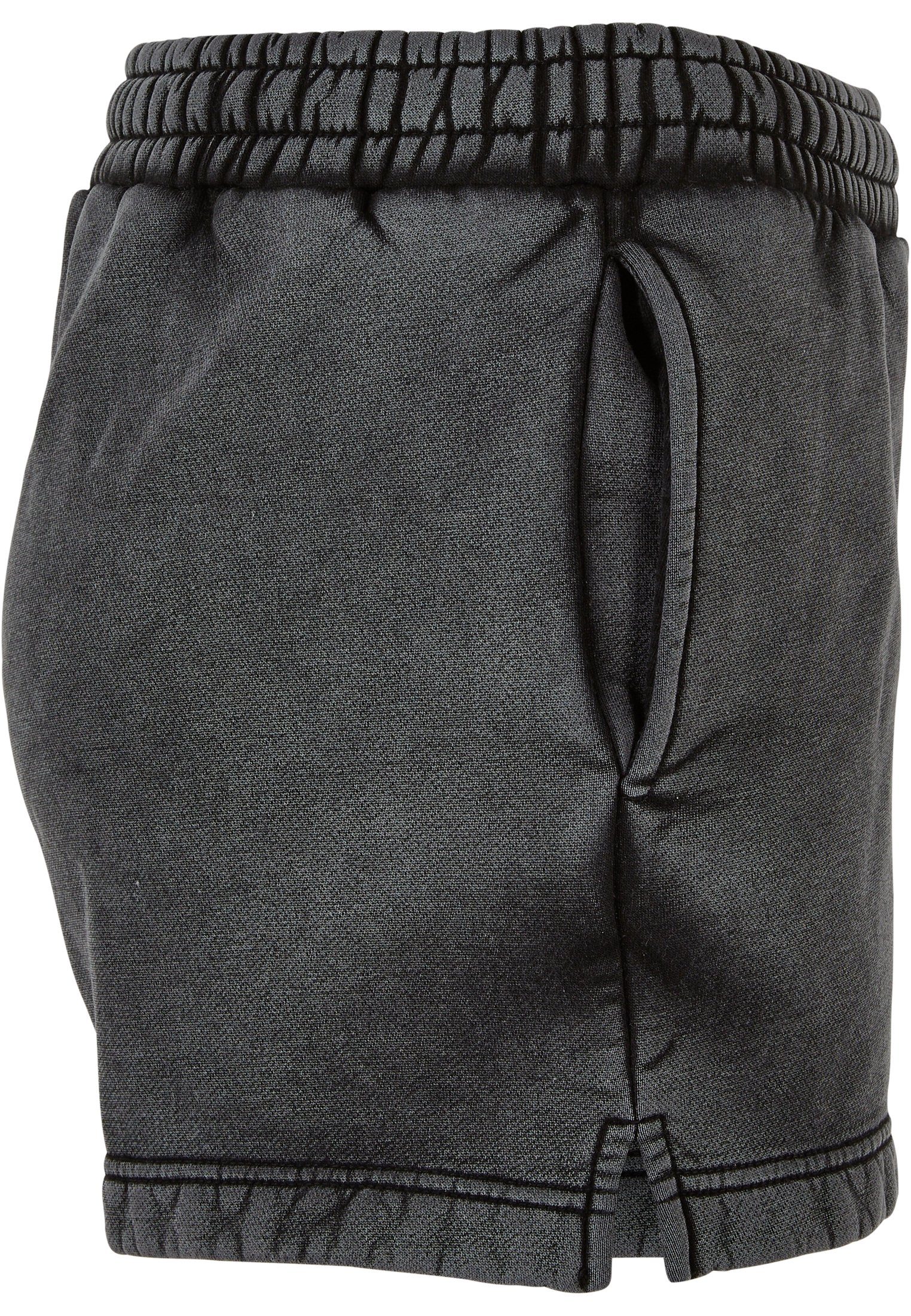 URBAN CLASSICS Sweatshorts Damen Washed Stone Ladies Shorts (1-tlg) black
