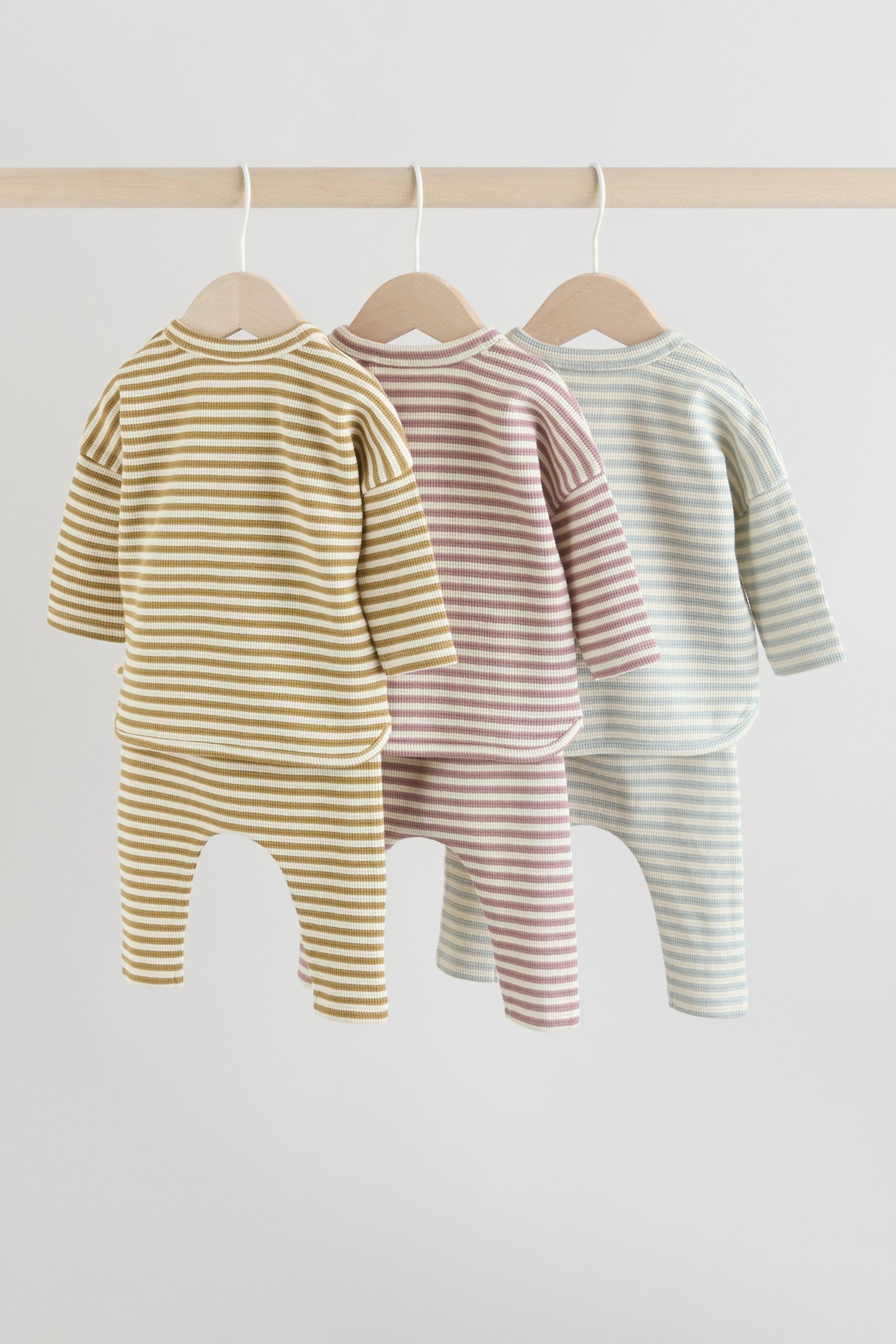 Next Langarmshirt & Leggings 6-teiliges Baby-Set mit Oberteil und Leggings (6-tlg)