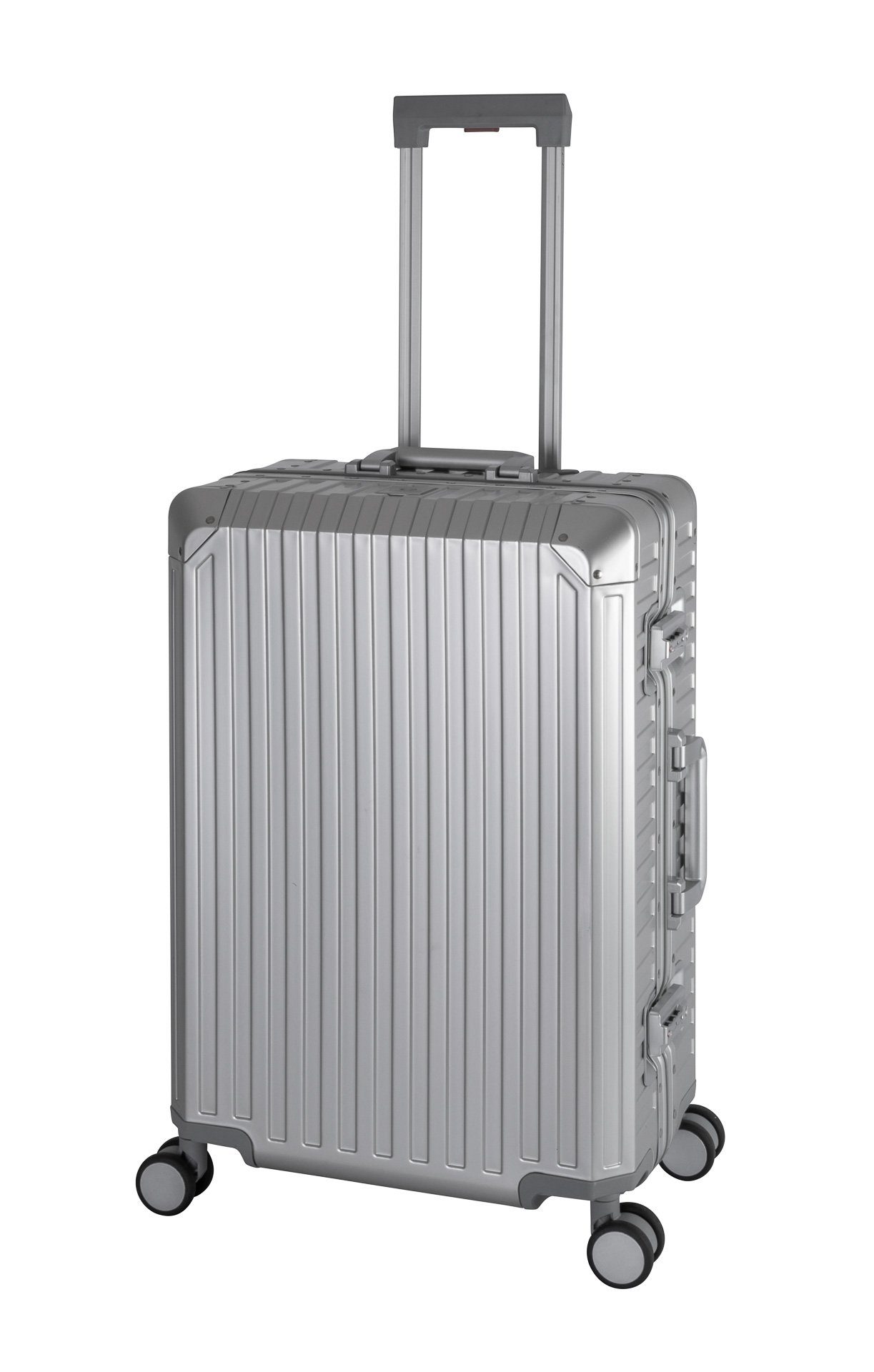 Travelhouse Hartschalen-Trolley Tokyo, 4 Zahlenschloss Aluminium TSA silber Aluminium-Rahmen Rollen, Hartschale