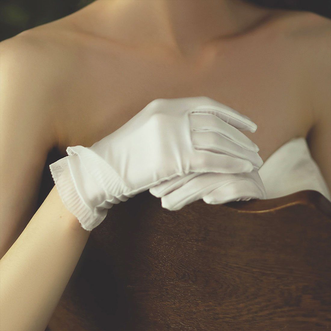 für Satinhandschuhe Handschuhe und einfache Brautkleider, elegante Abendhandschuhe DÖRÖY