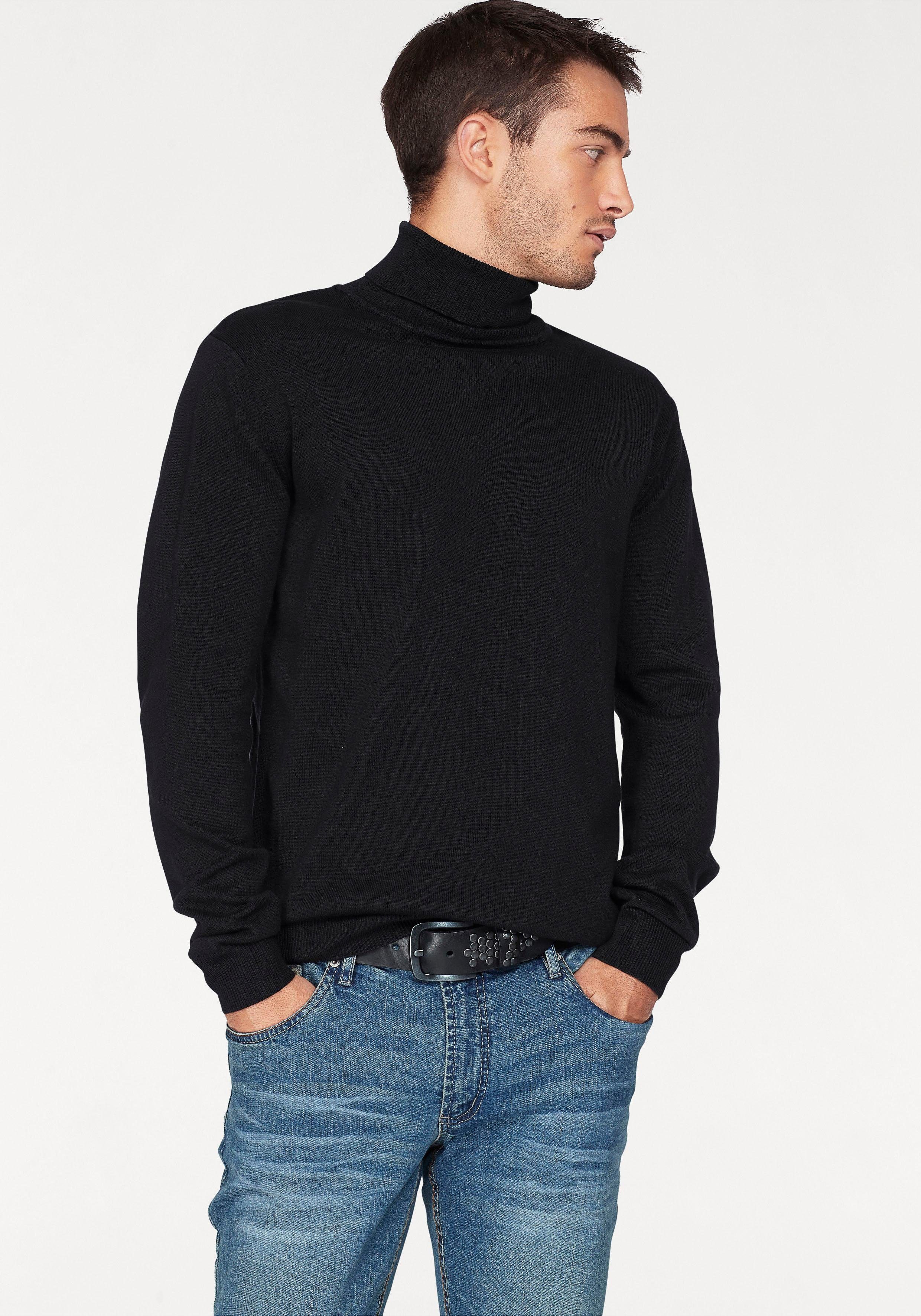 schwarzer rollkragen pullover herren