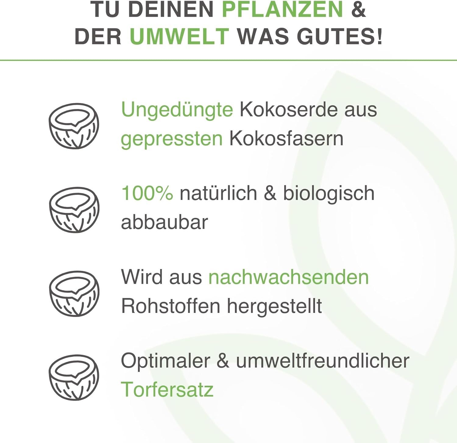 yayago Blumenerde yayago Kokoserde Humuserde gepresste Blumenerde Ziegel Terrarium, Gepresste Kokoserde für 9, 18, 54, 90, 108 oder 216 Liter Erde – Bild 3 von 5