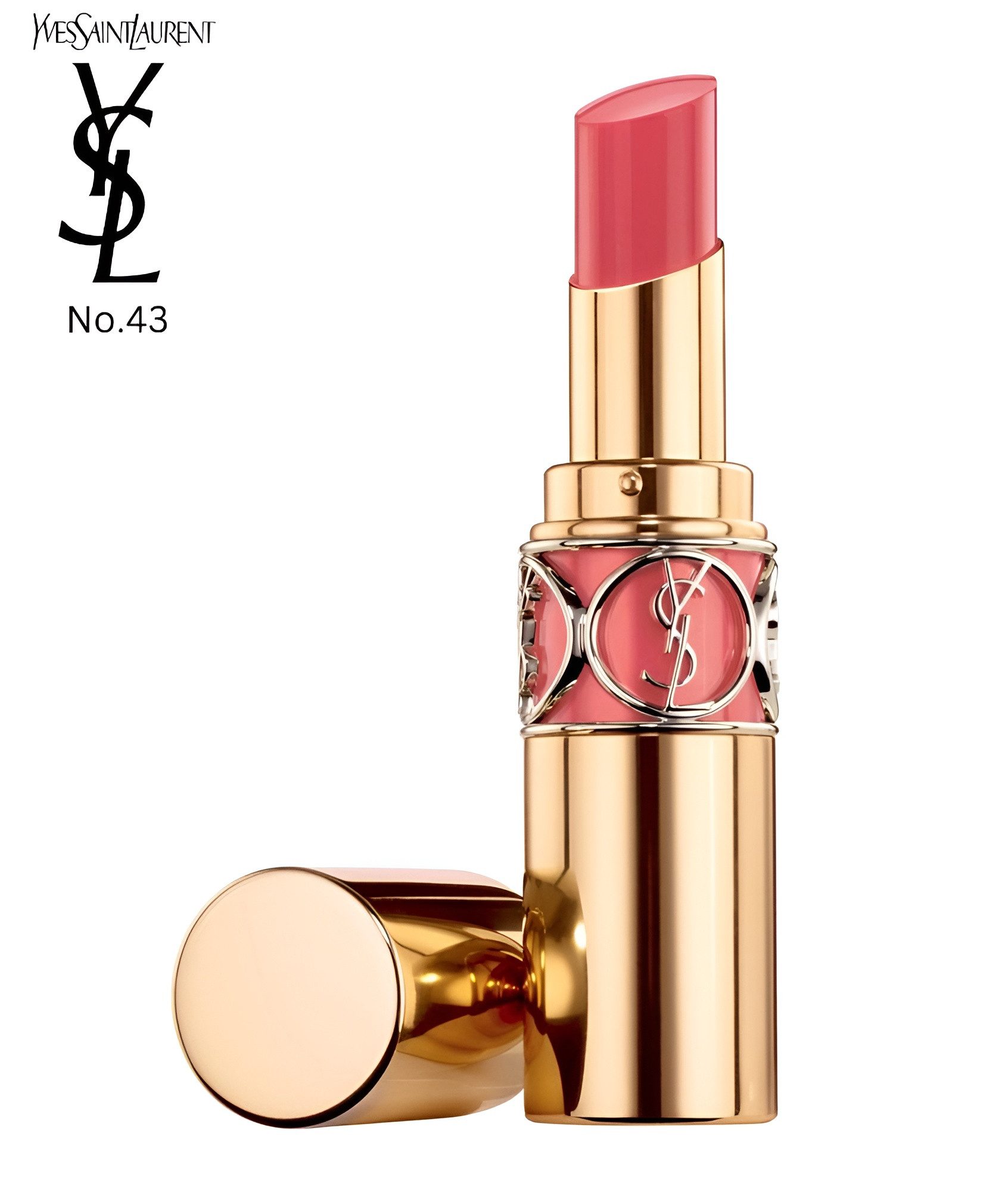 YVES SAINT LAURENT Lippenstift Rouge Volupte Shine 43 Rose Rive Gauche, 3,2gr