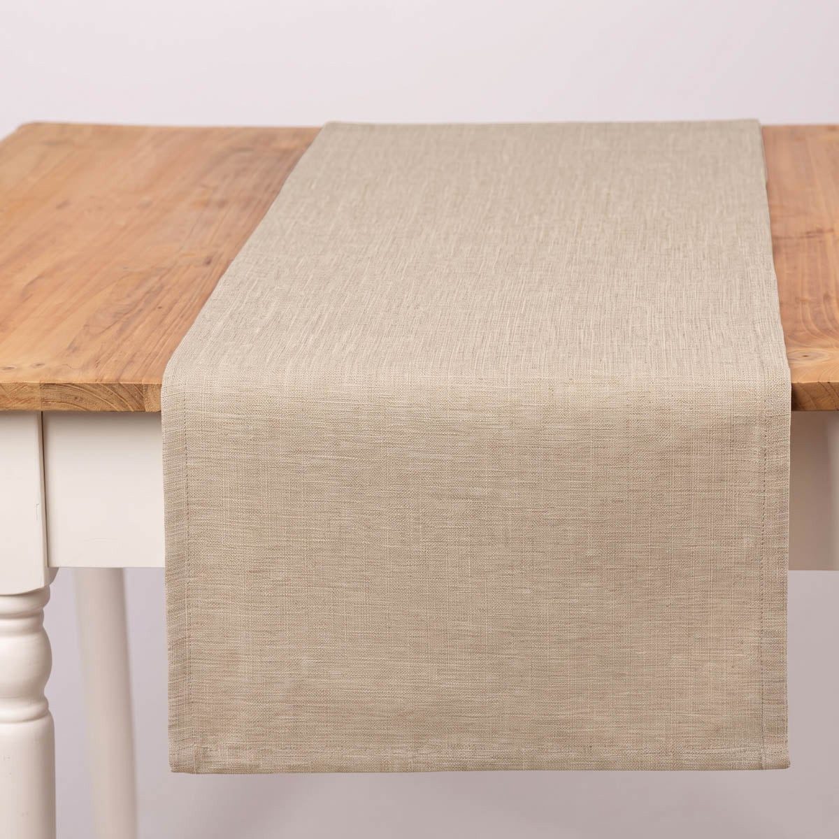 SCHÖNER LEBEN. Tischläufer Outdoor Tischläufer Beige 40x160 wetterfest, handmade