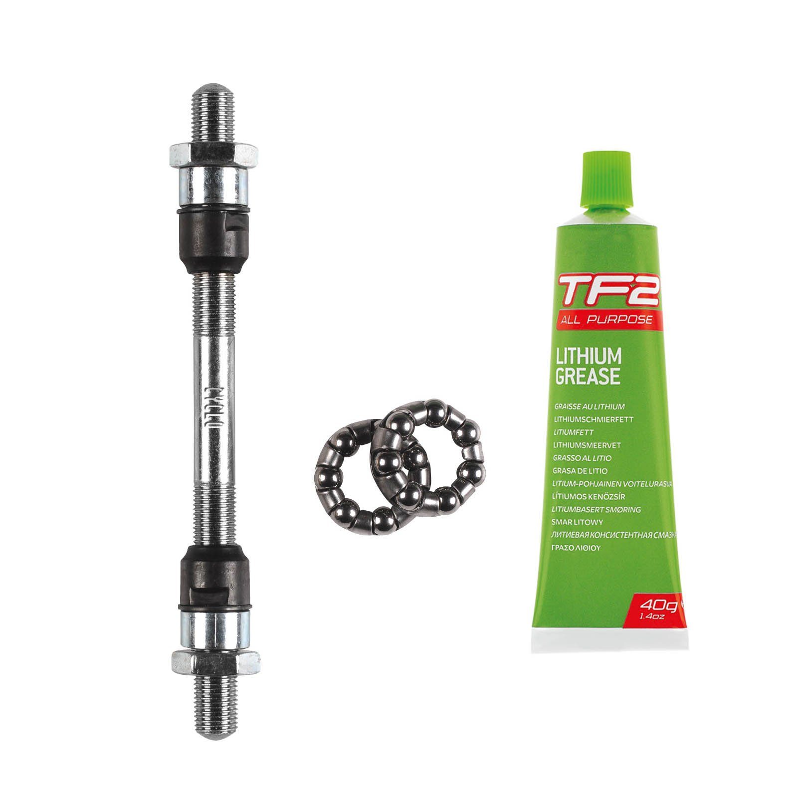 Weldtite Achse Fahrrad Achse M9 x 175 mm