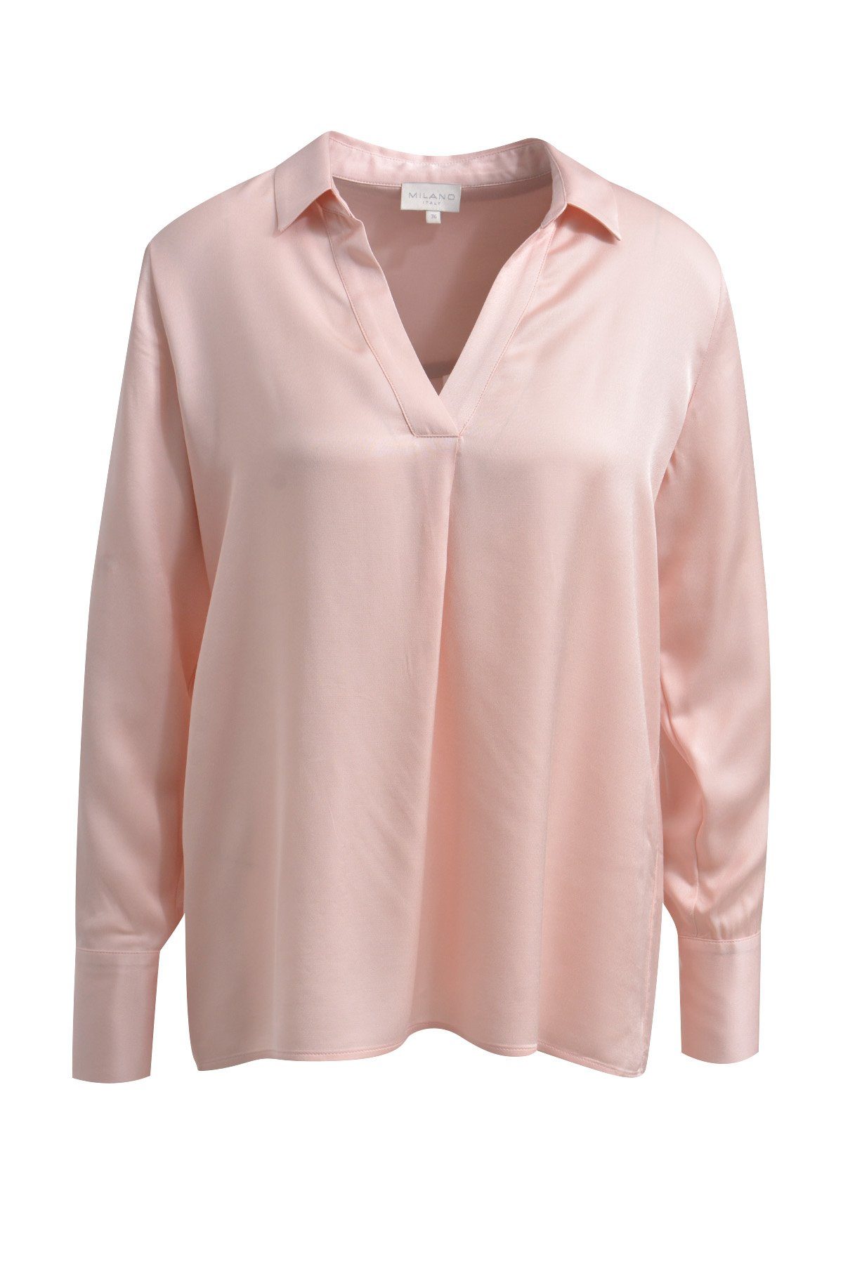 Milano Italy Blusentop BLOUSE WITH COLLAR AND V-NECK, 1/1