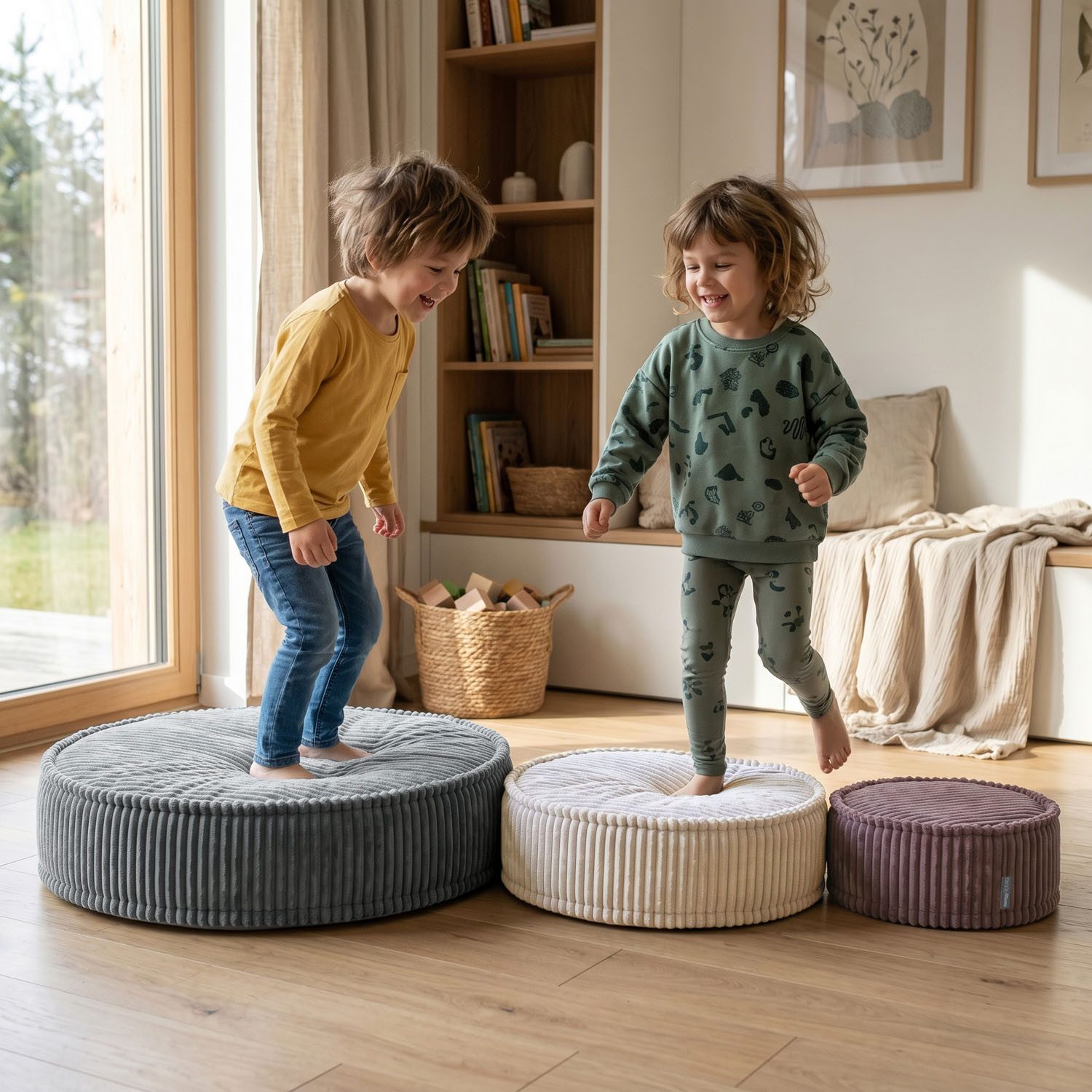 Klappmatratze KM-PF-FLOW-SML, KiddyMoon, (Set mit 3 Schaumstoffmodulen), Made in Europe
