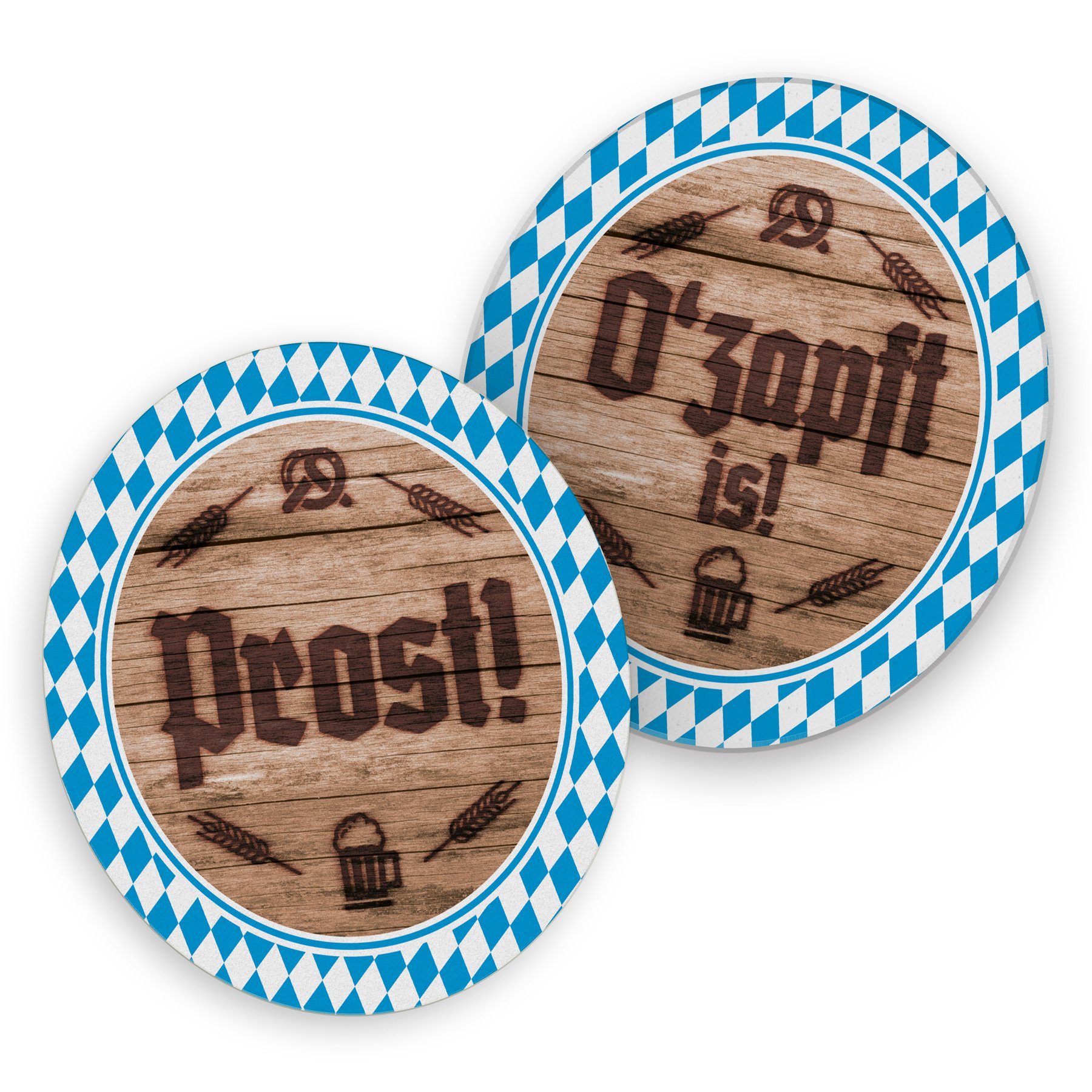 itenga Bierdeckel itenga 40x Bierdeckel Untersetzer "O zapft is! / Prost" Oktoberfest Ba