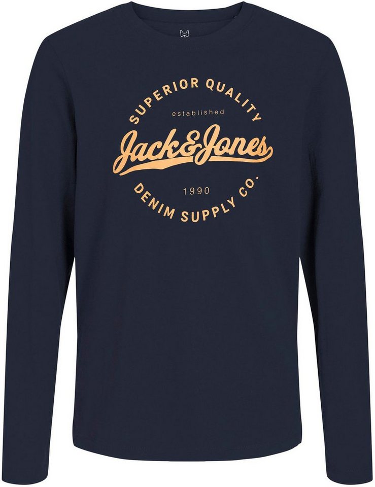 Jack & Jones Junior Langarmshirt JJSTANLI TEE LS CREW NECK 2PK MP JNR ( Packung, 2er-Pack)