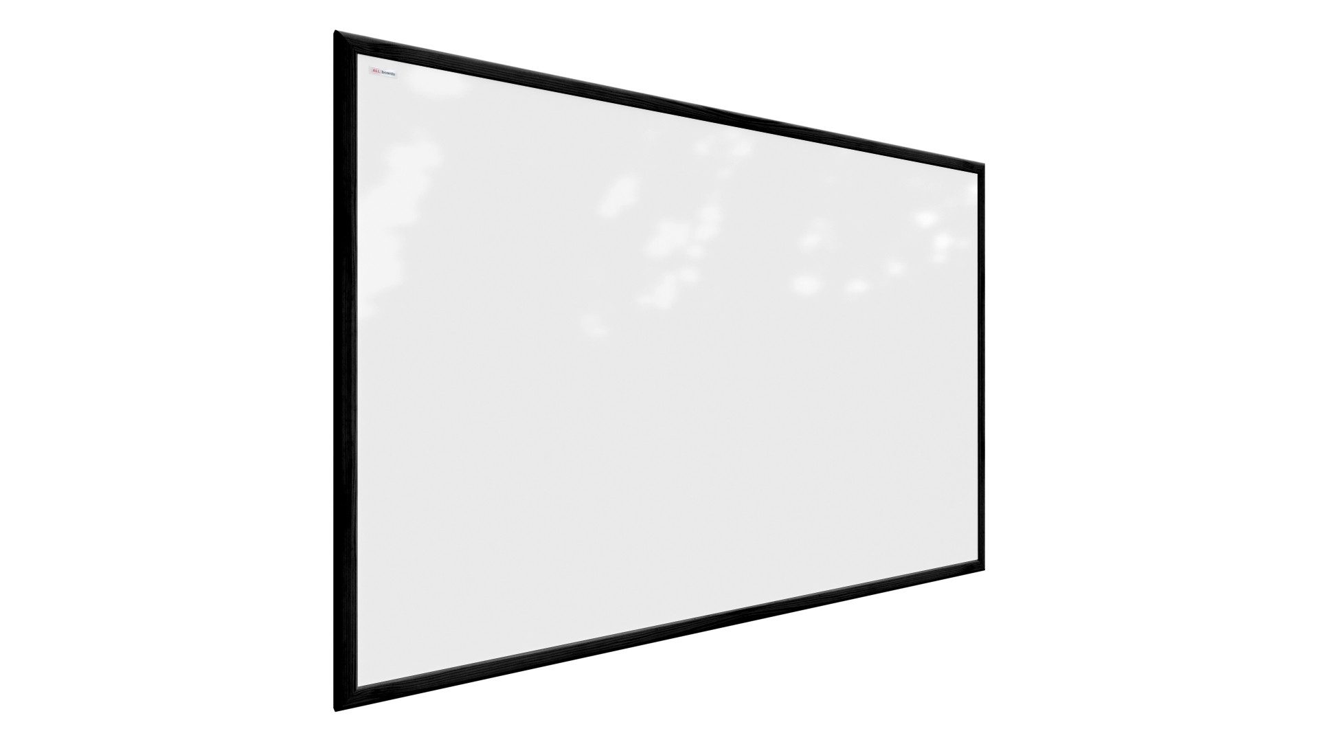 ALLboards Tafel Magnetisches Whiteboard mit schwarzen Holzrahmen 90x60cm