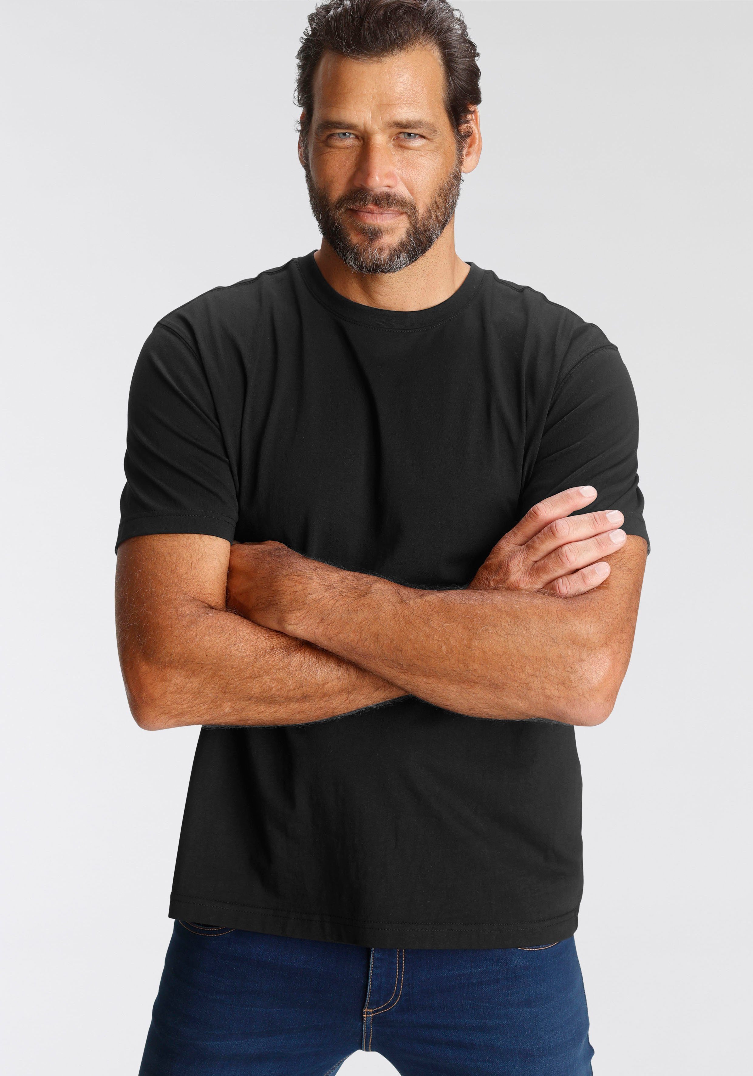 Man's World Rundhalsshirt (5er-Pack) Kurzarm, Regular günstig online kaufen