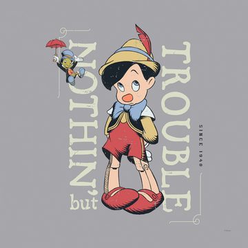 Komar Leinwandbild Keilrahmenbild - Hey Pinocchio - Größe 40 x 40 cm, Disney (1 St)