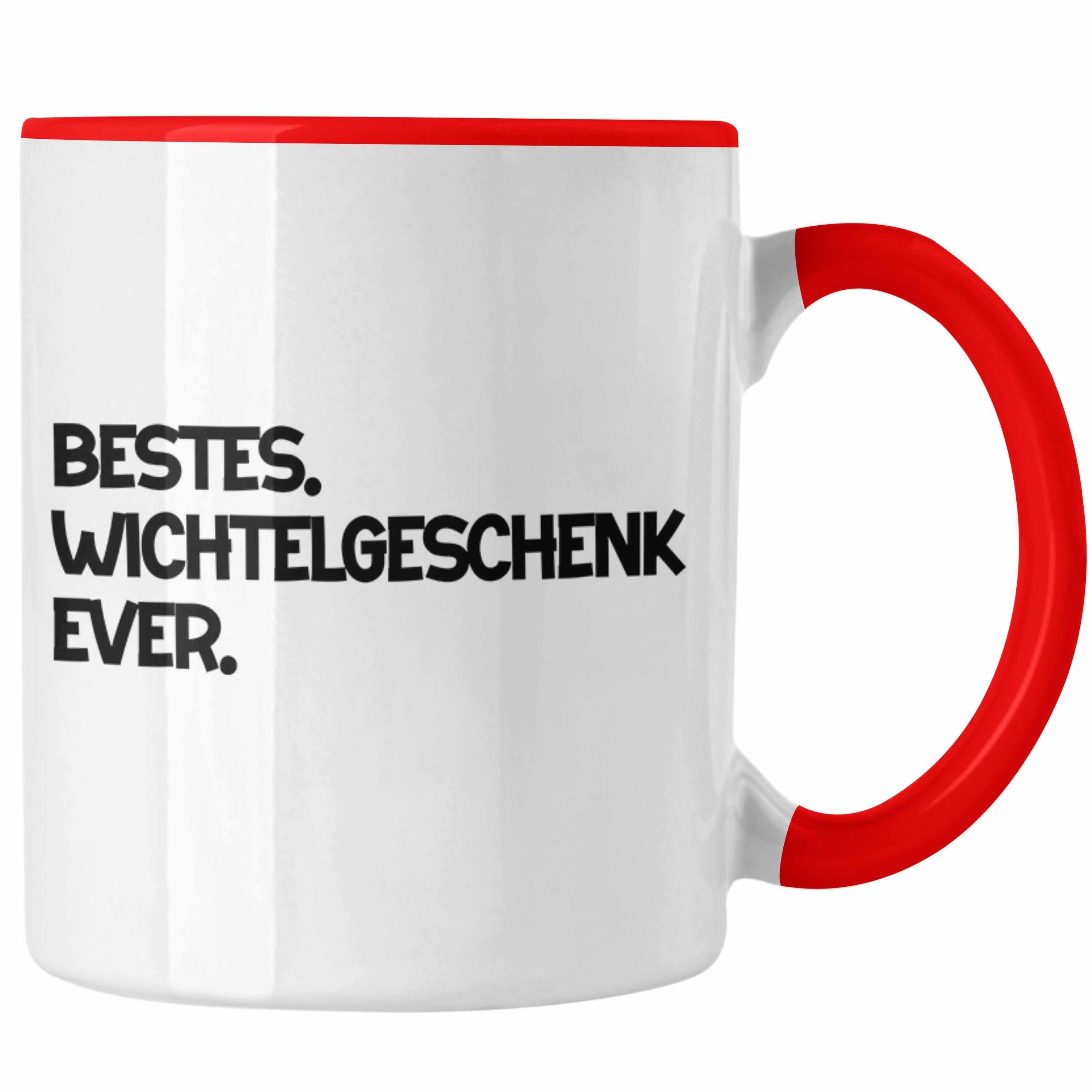 Trendation Tasse Wichtelgeschenk für Frauen Kollegen Geschenk Wichteln Weihnachten Best Rot