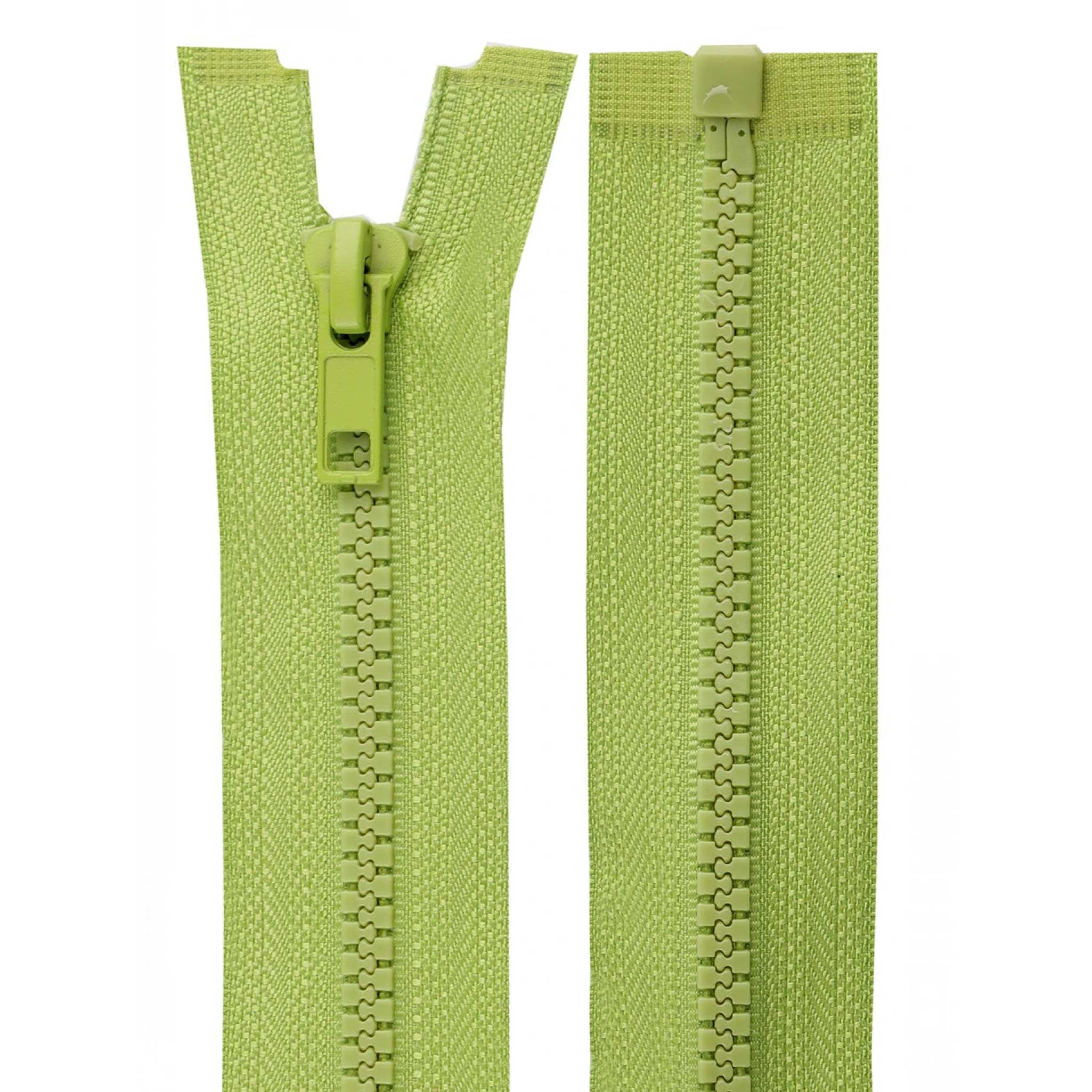 maDDma Reißverschluss 1 Reißverschluss Kunststoff-Profil 5mm 50cm Profilreißverschluss, hellgrün