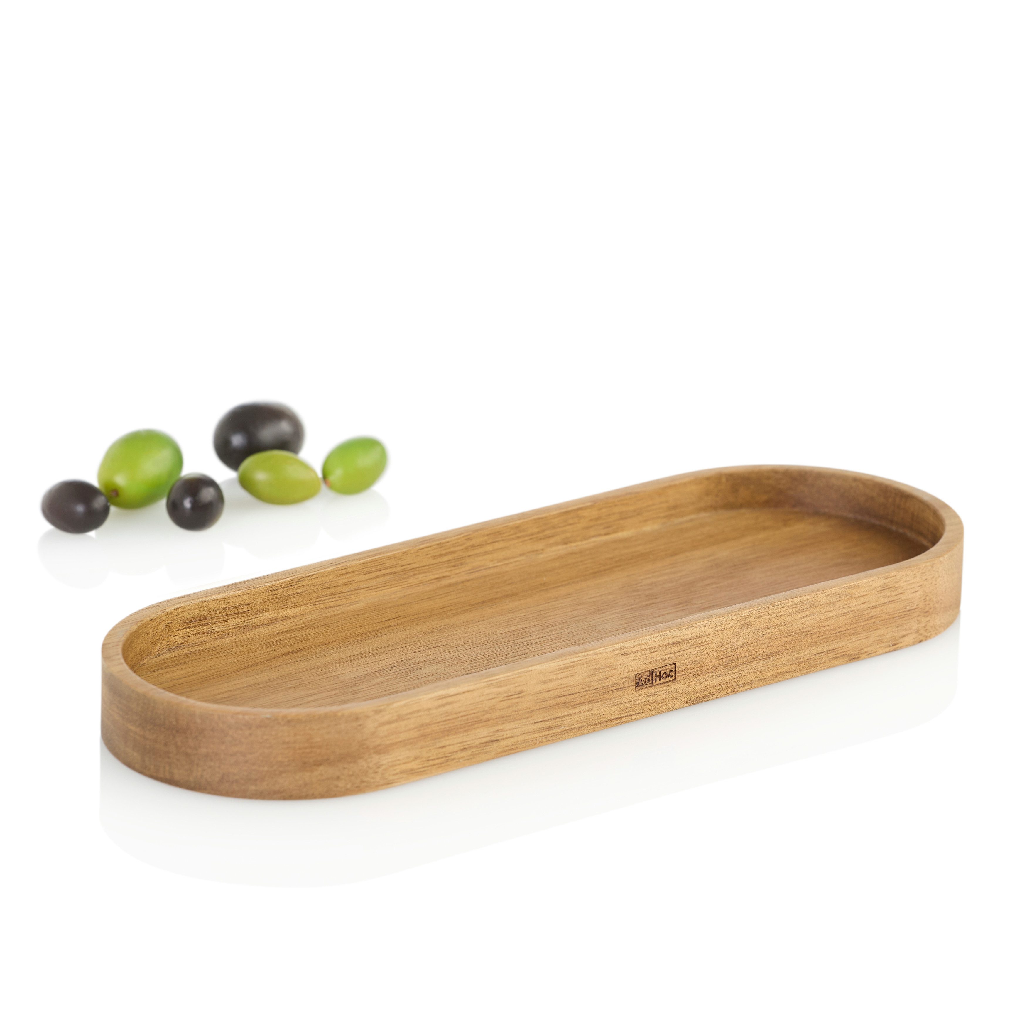 AdHoc Mühlenuntersetzer für Salzmühle oder Pfeffermühle POSTO, Zubehör für Mühlen bis 7 cm Durchmesser, 1-tlg., hochwertiges Dekotablett aus Holz