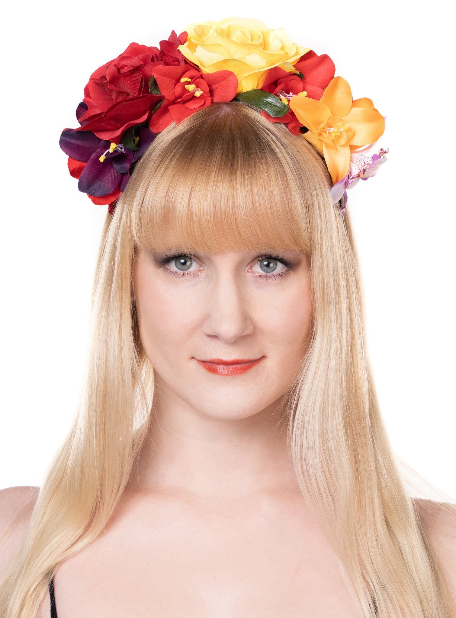 Metamorph Kostüm Tag der Toten Haarreif, Ein ganzes Blumenbouquet für dne Kopf!