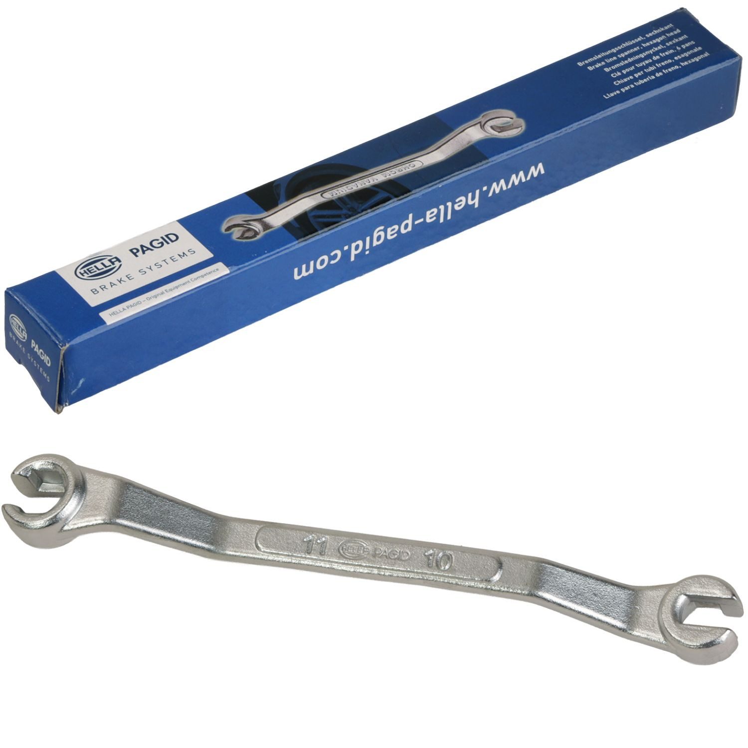 Hella Innensechskantschlüssel Pagid Bremsleitungsschlüssel Universal Sechskant (1 St), Spezialwerkzeug Bremsanlage Bremsleitungen Präzise Langlebig