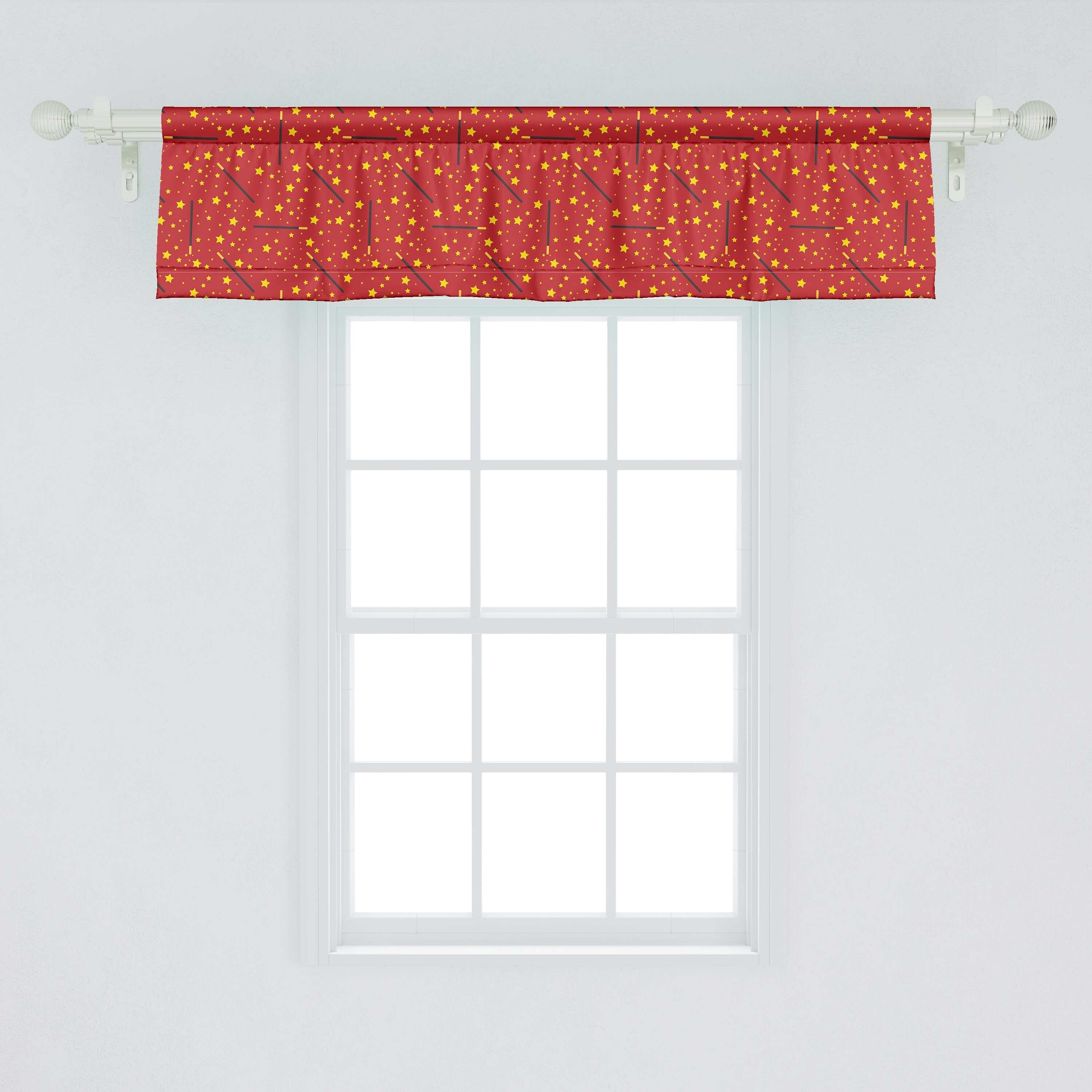 Sterne Wands Microfaser, Volant Dekor Küche Scheibengardine Unregelmäßige Vorhang Schlafzimmer mit Abakuhaus, Stangentasche, und Zauberer für