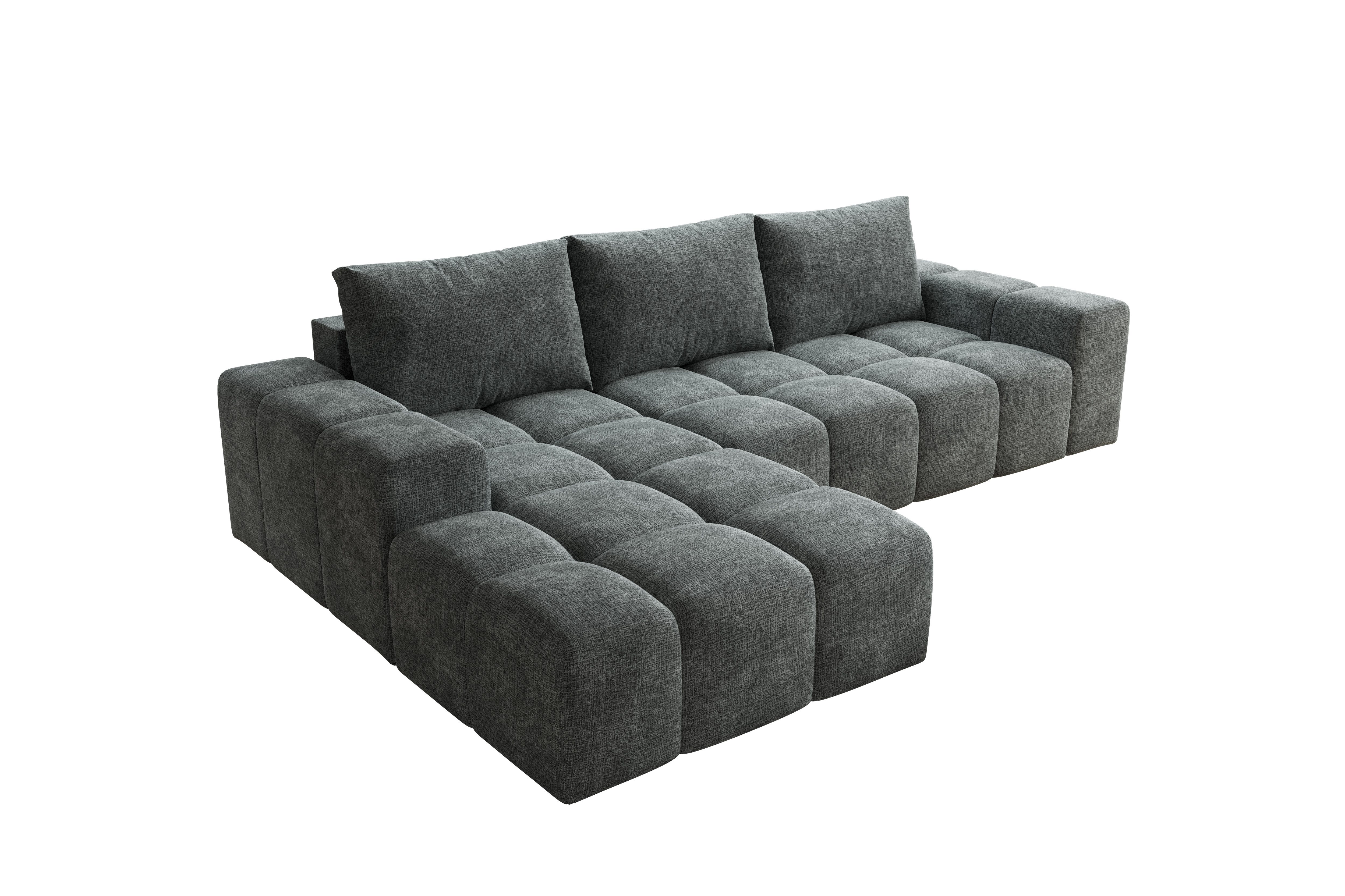 PROMETO Möbel Ecksofa Cento Couch L-Form,Sofa Links/Rechts Teddy-Bouclé-Sto günstig online kaufen