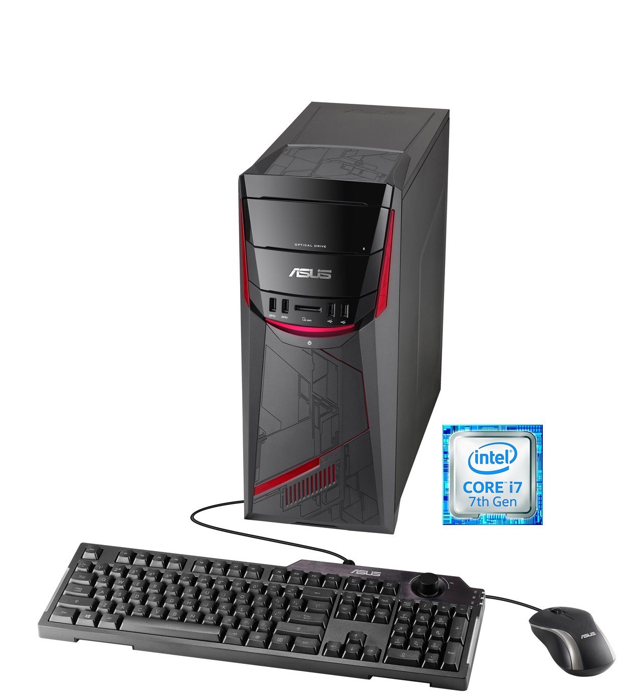 ASUS Gaming PC, Intel® i7-7700, 16GB, SSD + HDD , GeForce GTX 1080 ...