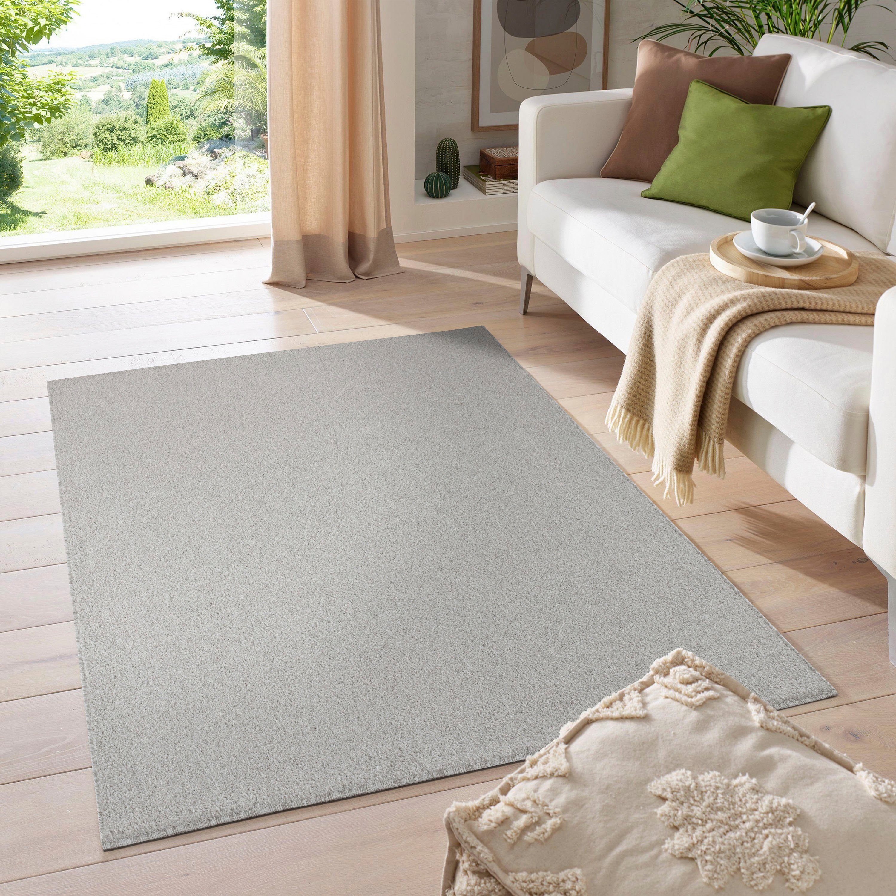 my home Teppich Kurzflor-Frisee MALAGA 4700 günstig online kaufen