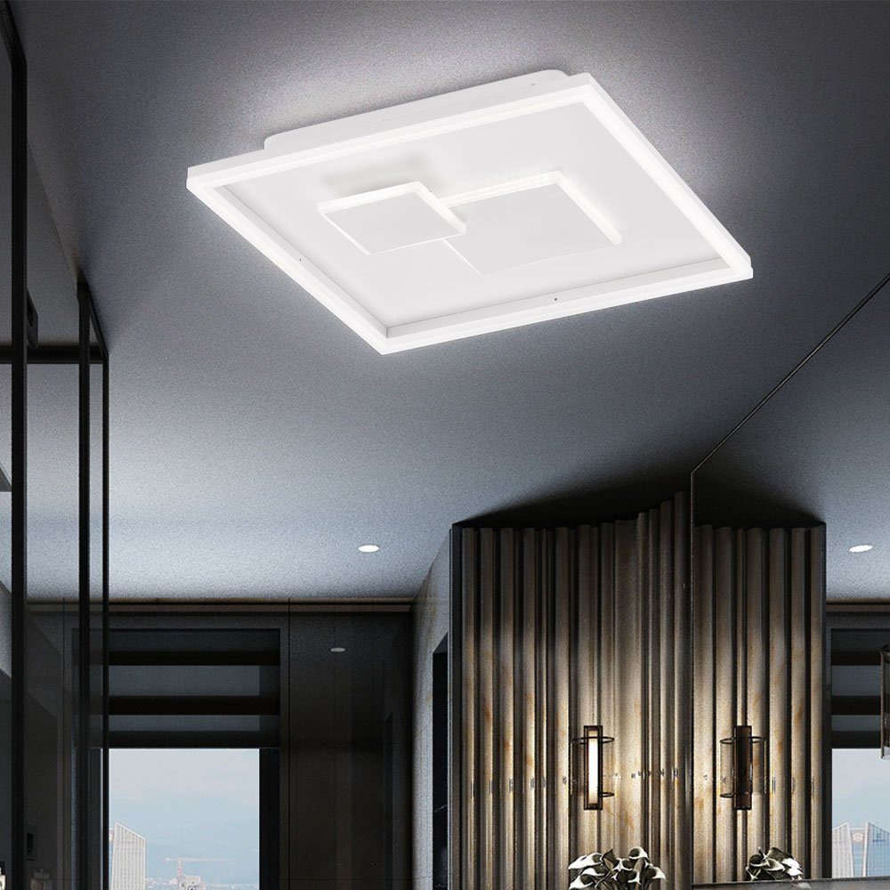 etc-shop LED Deckenleuchte, Deckenleuchte fest Warmweiß, Deckenlampe Wohnzimmer über LED-Leuchtmittel dimmbar LED verbaut, Schalter