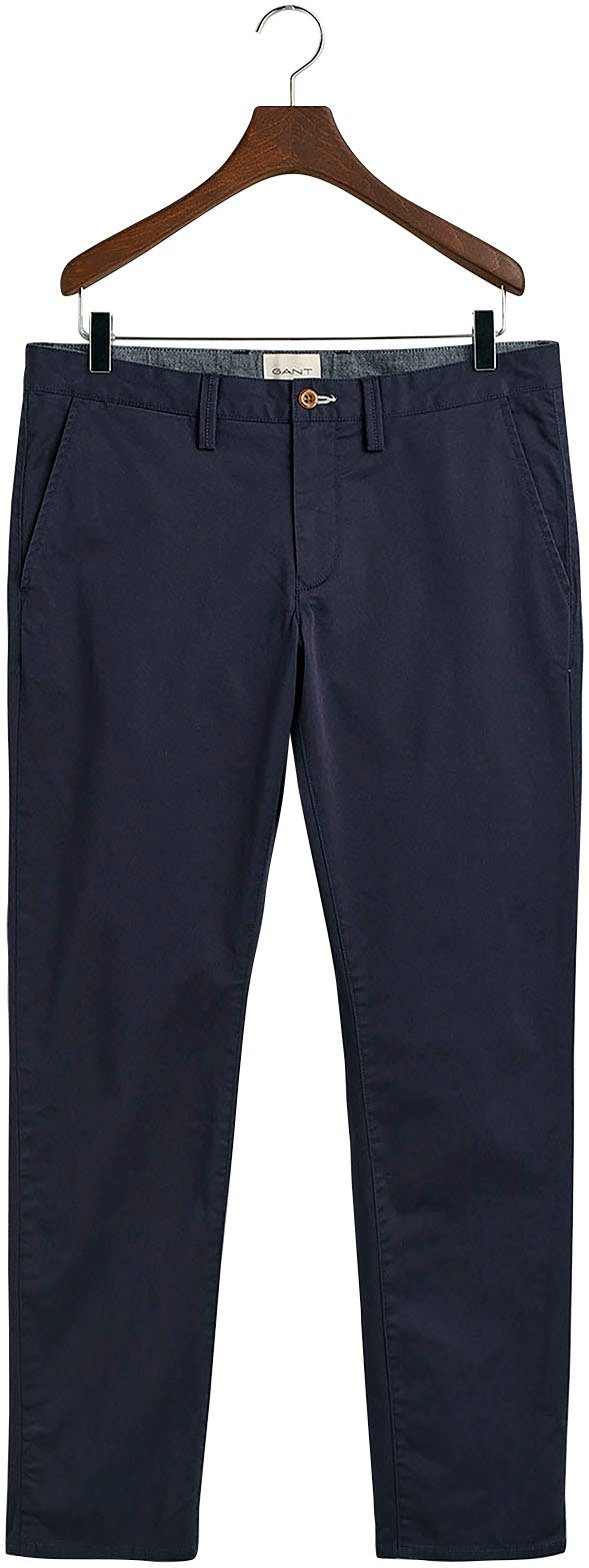 Chinohose MARINE mit SLIM TWILL CHINOS gefütterten Gant Seitentaschen