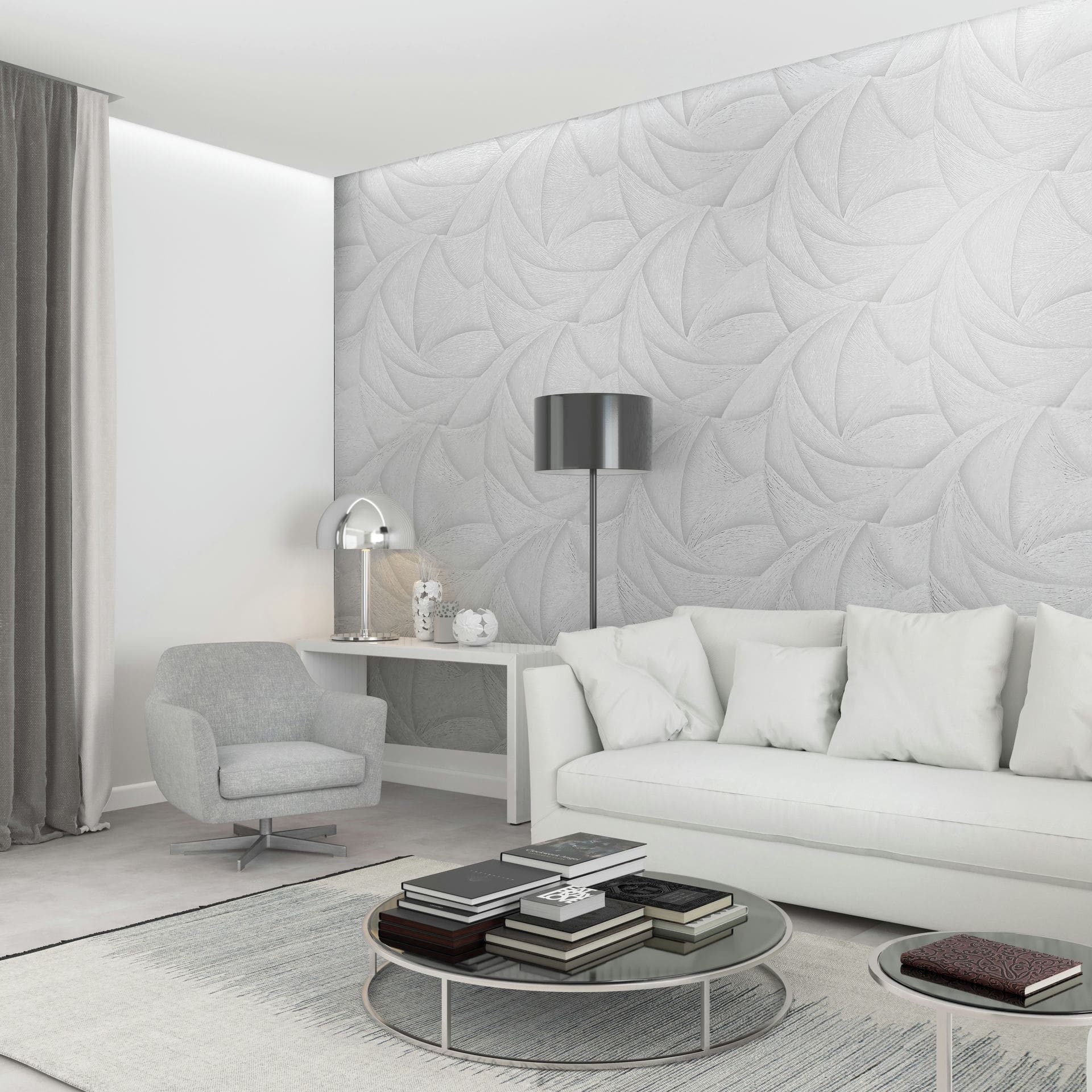Marburg Vliestapete Tapete Calm Waves, geprägt, geometrisch, moderne Vliestapete für Wohnzimmer Schlafzimmer Küche