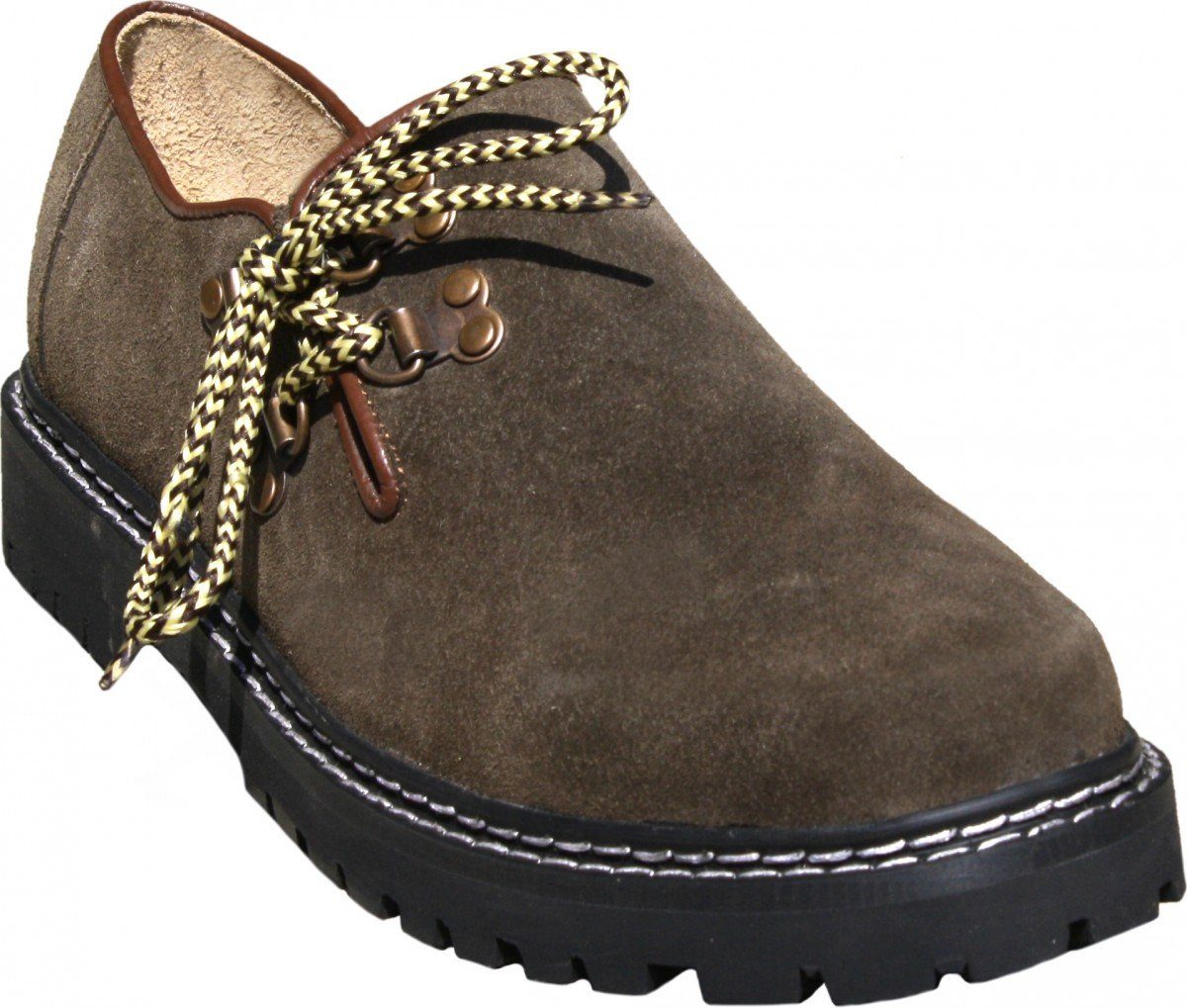 German Wear GW1830-V Braun Haferlschuh Trachtenschuhe Haferlschuhe Velour Trachten Braun