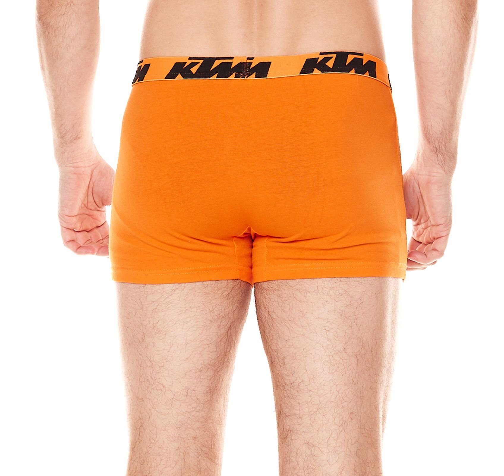 Herren Dunkelgrau/Orange Unterwäsche Unterhose 1BCX2ASS2D KTM 2er Boxershorts Orange2 / Pack KTM GOR Boxershorts Grey mit Logoprint Dark knallige