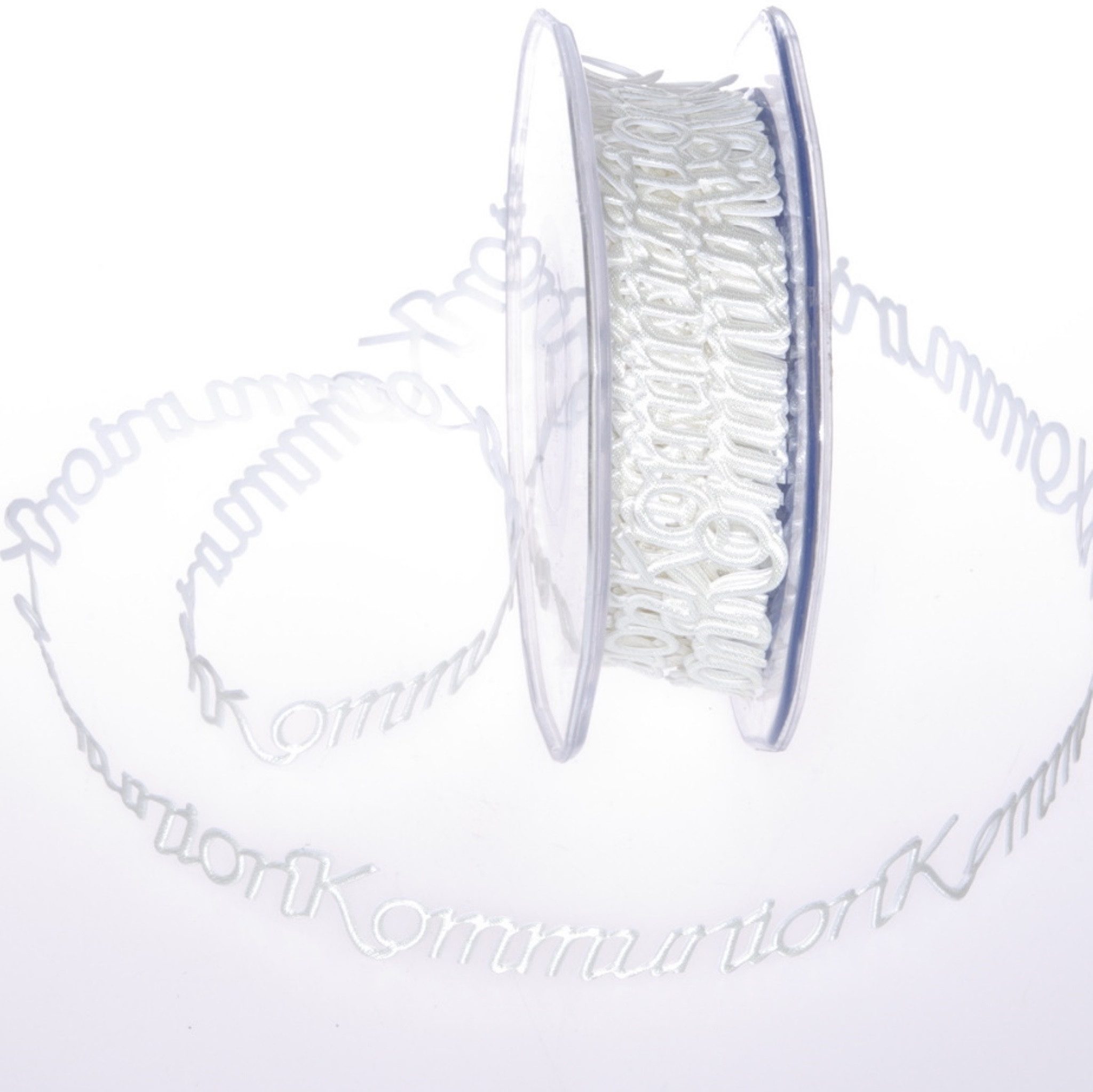 Deko AS Bastelband SeKleBo® - Selbstklebende Bordüre "Kommunion" Creme - 15mm - 10m -, Schriftzüge Kommunion