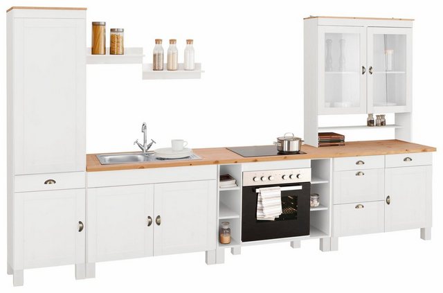 Home affaire Küchenzeile Oslo, Breite 350 cm, Arbeitsplatte 35mm stark, ohne E Geräte  - Onlineshop Otto