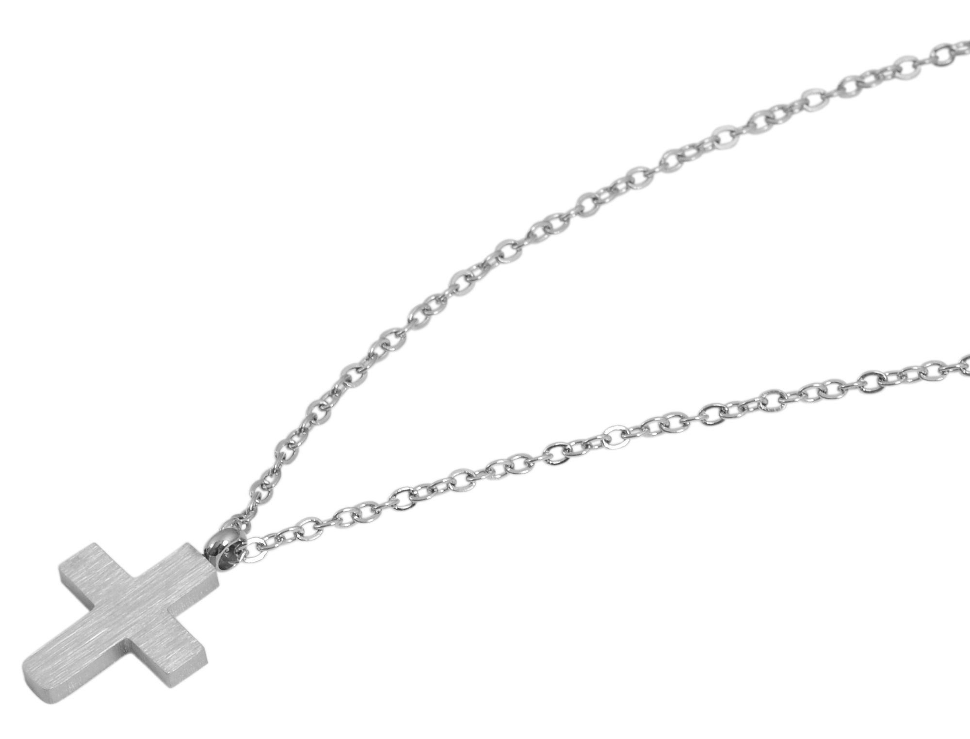 Kette ohne Anhänger Halskette mit Anhänger – Kreuz aus Edelstahl