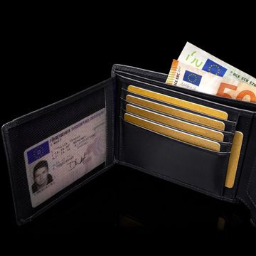 SERASAR Geldbörse Geldbörse  "Space" (1-tlg), aus Echtleder inkl. RFID-Schutz gegen Datenklau mit Geschenkbox