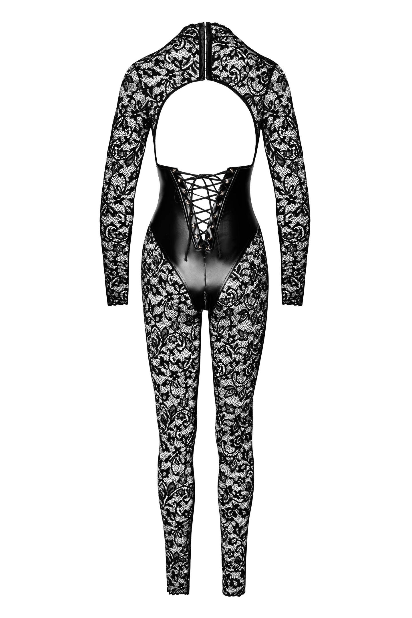 Noir Handmade Bodystocking-Ouvert Bodystocking-Ouvert in schwarz - S