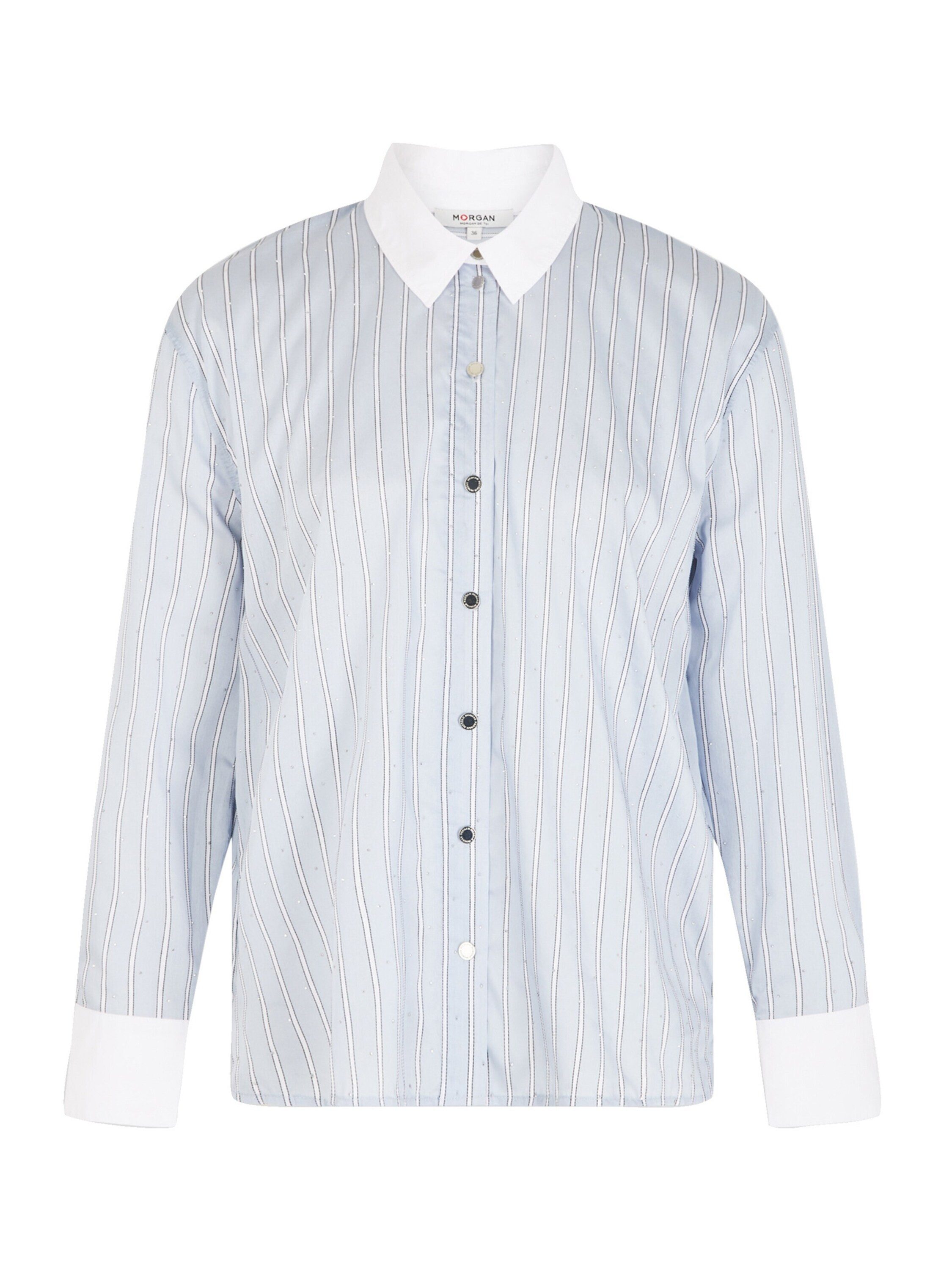 MORGAN Langarmbluse CHEMISE (1-tlg) Ziersteine