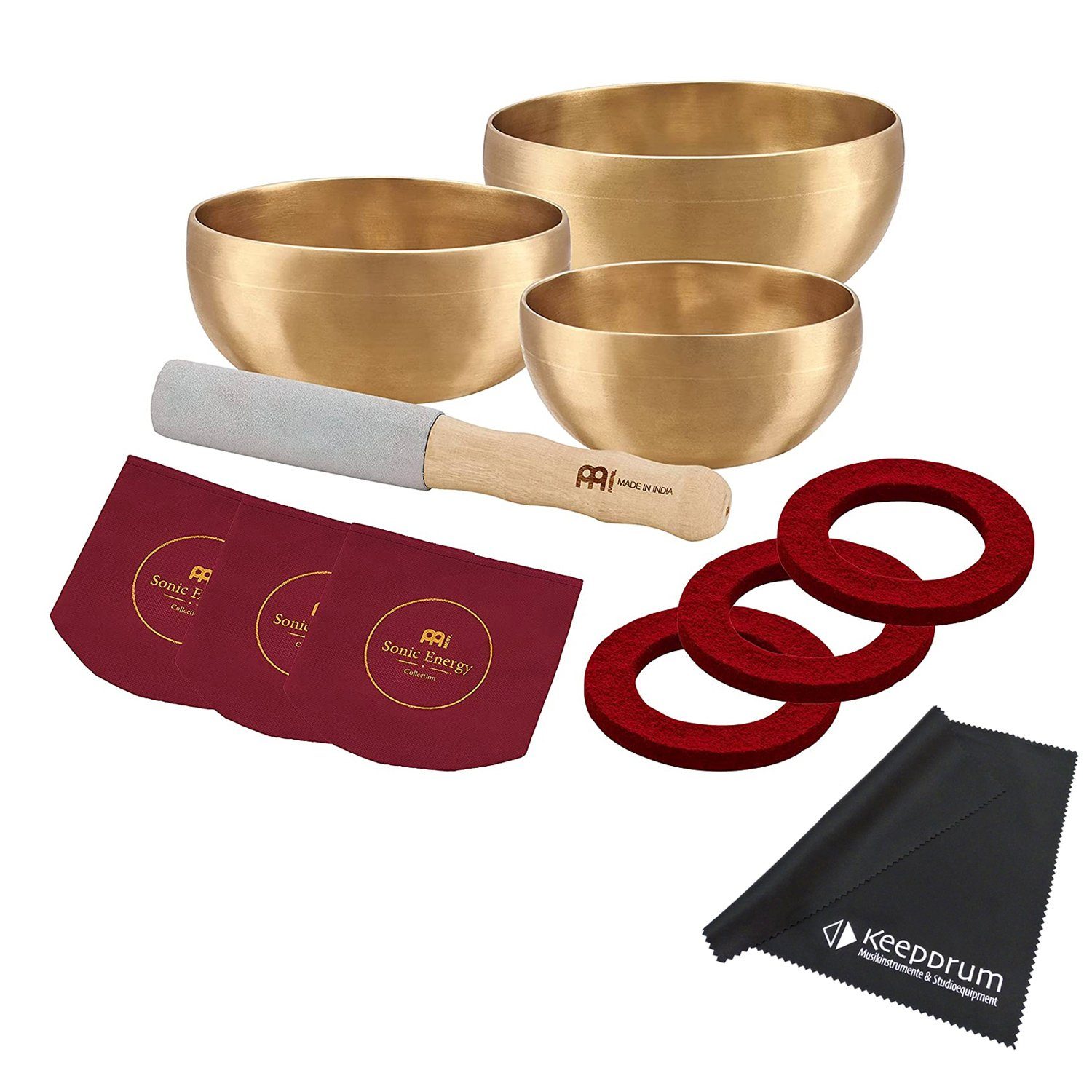 Meinl Sonic Energy Klangschalen Meinl Sonic Energy Bronze Klangschalen Set mit Tuch