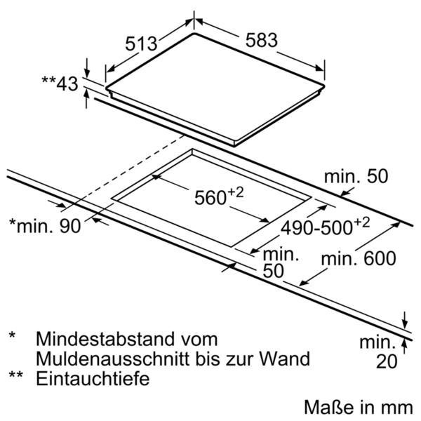 Siemens EQ211KA00 iQ300 Herd-Kochfeld-Kombination / Edelstahl / Schnellaufheizung / 3D Heißluft plus / coolGlass / Bräterzone