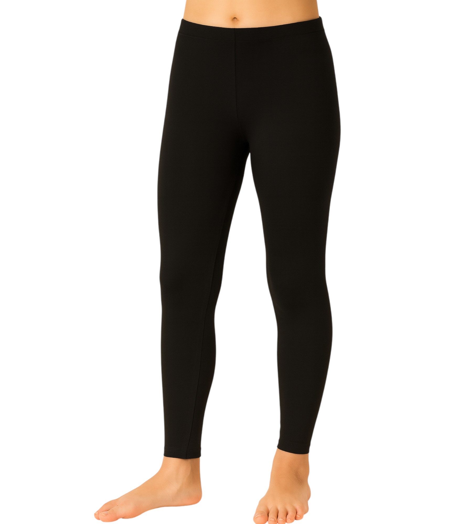 fashionshowcase Thermoleggings Kinder 2er Pack Unisex - lange Winter Unterhose gefüttert weich warm (2er-Pack) Wärmendes Fleece-Innenfutter, atmungsaktiv, hautf – Bild 4 von 5