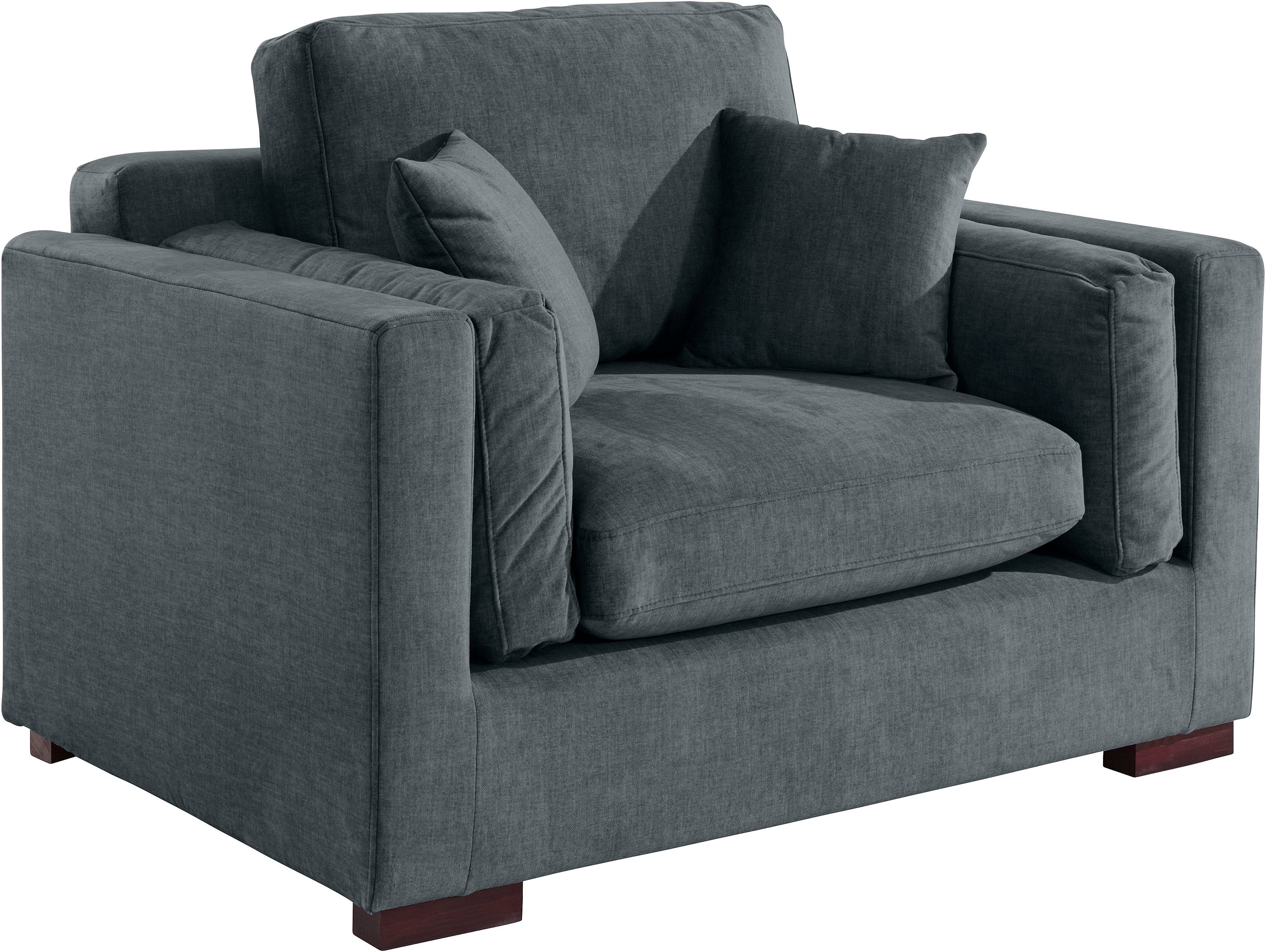 Home affaire Loveseat Fresh Pond Sessel, weicher Sitzkomfort, incl. Zierkissen, B/T/H: 140/96/95 cm