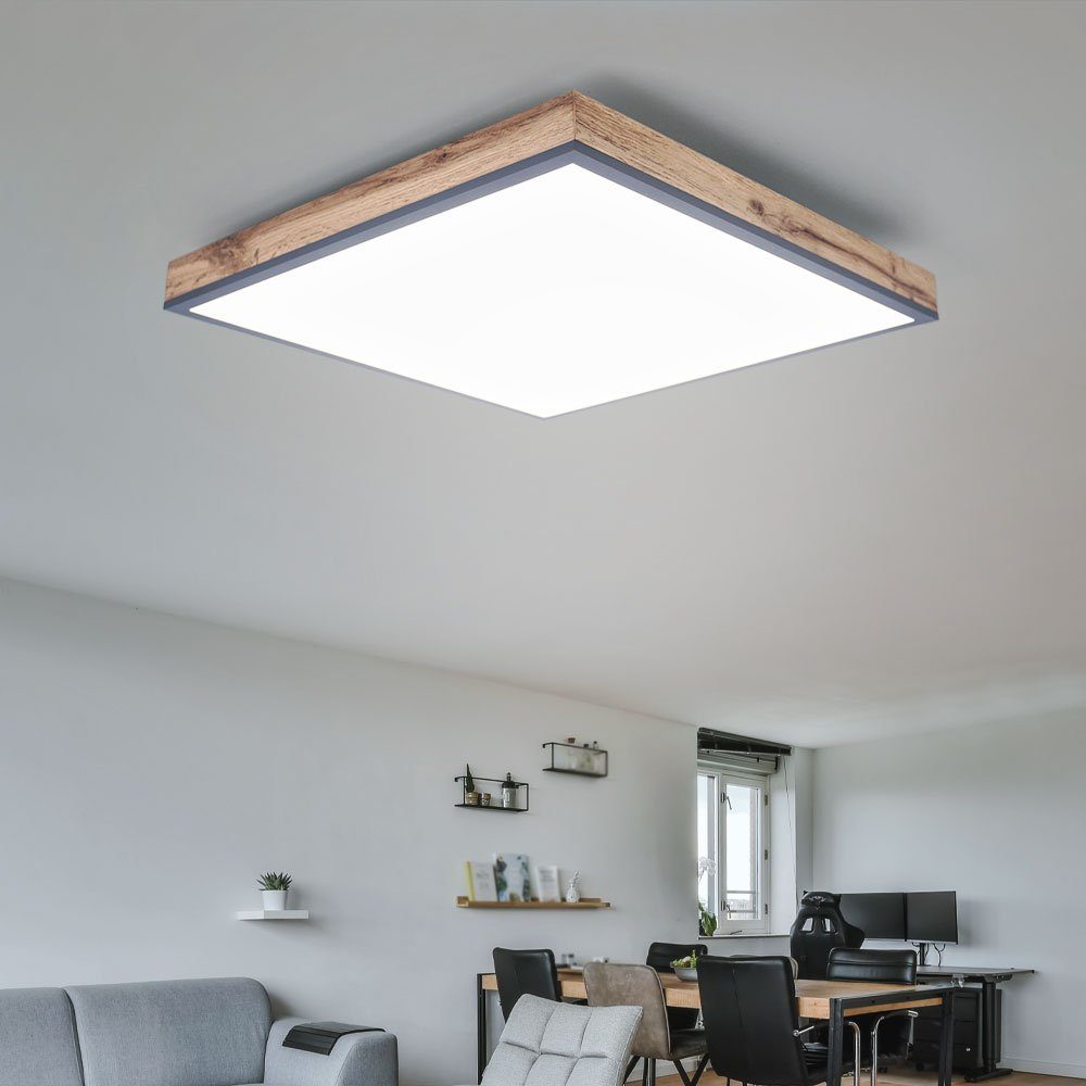 GLOBO LIGHTING LED Deckenleuchte, LED-Leuchtmittel fest verbaut, Warmweiß, LED Panel Deckenleuchte LED Deckenpanel Bürolampe Decke