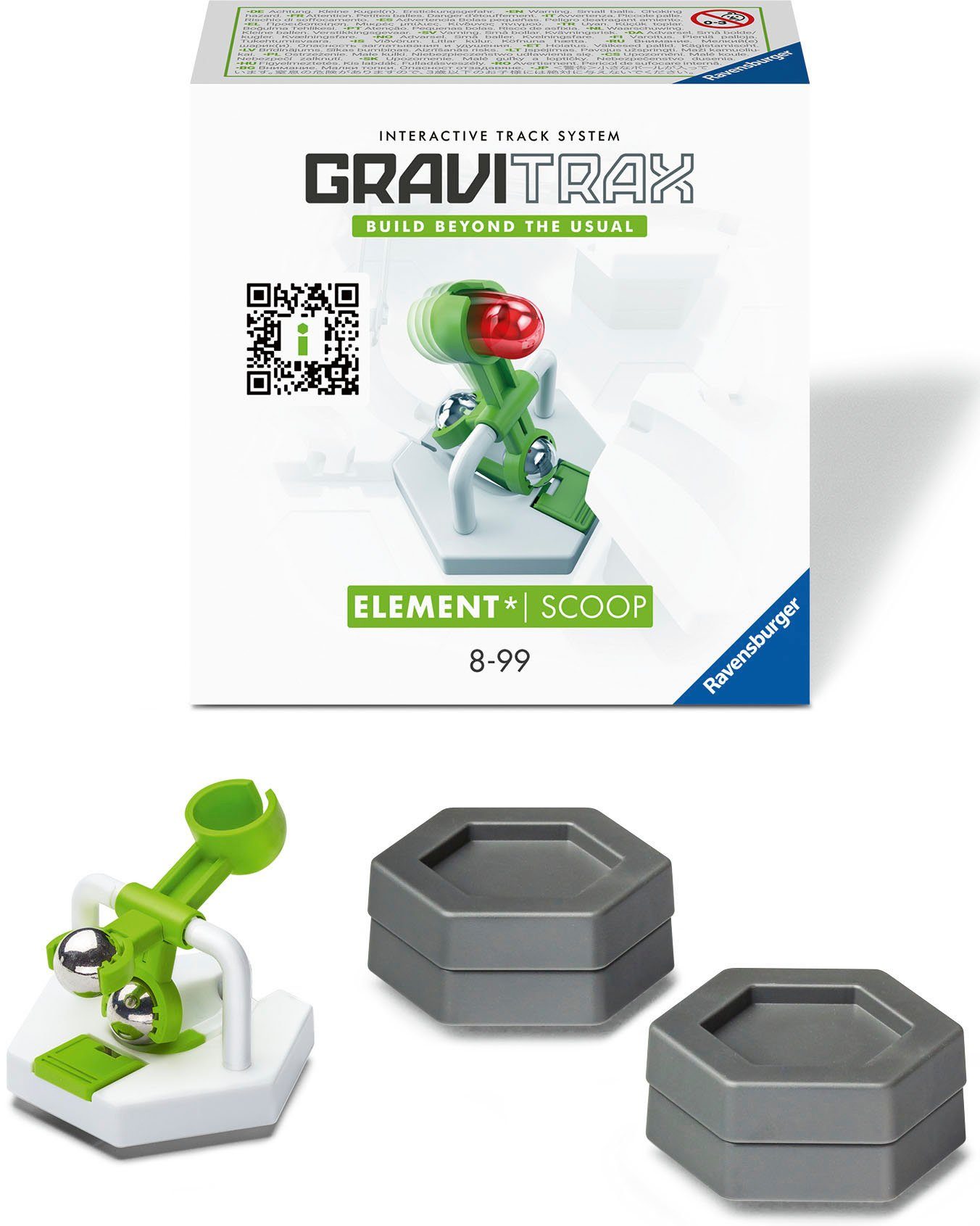 Ravensburger Kugelbahn-Bausatz GraviTrax Element Scoop, Made in Europe