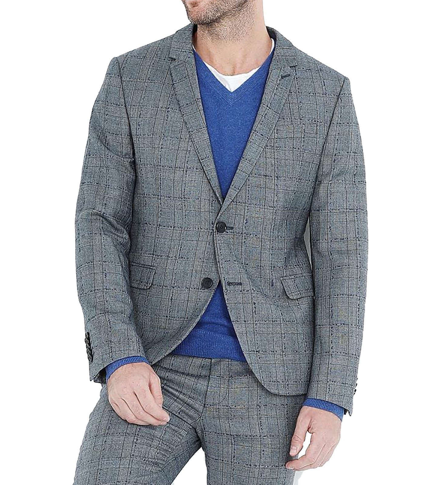 Drykorn Sakko »DRYKORN Oregon Karo-Jackett klassische Anzug-Jacke für Herren  mit schmalem Revers Regular Fit Grau« online kaufen | OTTO