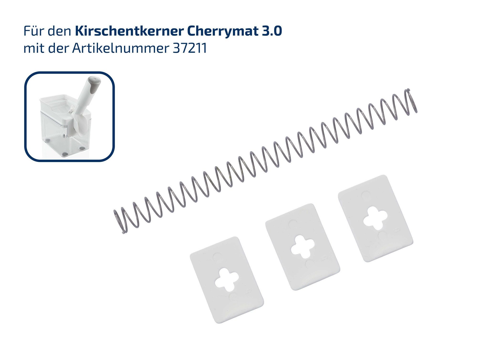 Leifheit Entkerner Ersatzteil-Set für Kirschentkerner Cherrymat (37213), Gummi,Metall, (4-tlg), Ersatzteil-Set, abnehmbarer Griff